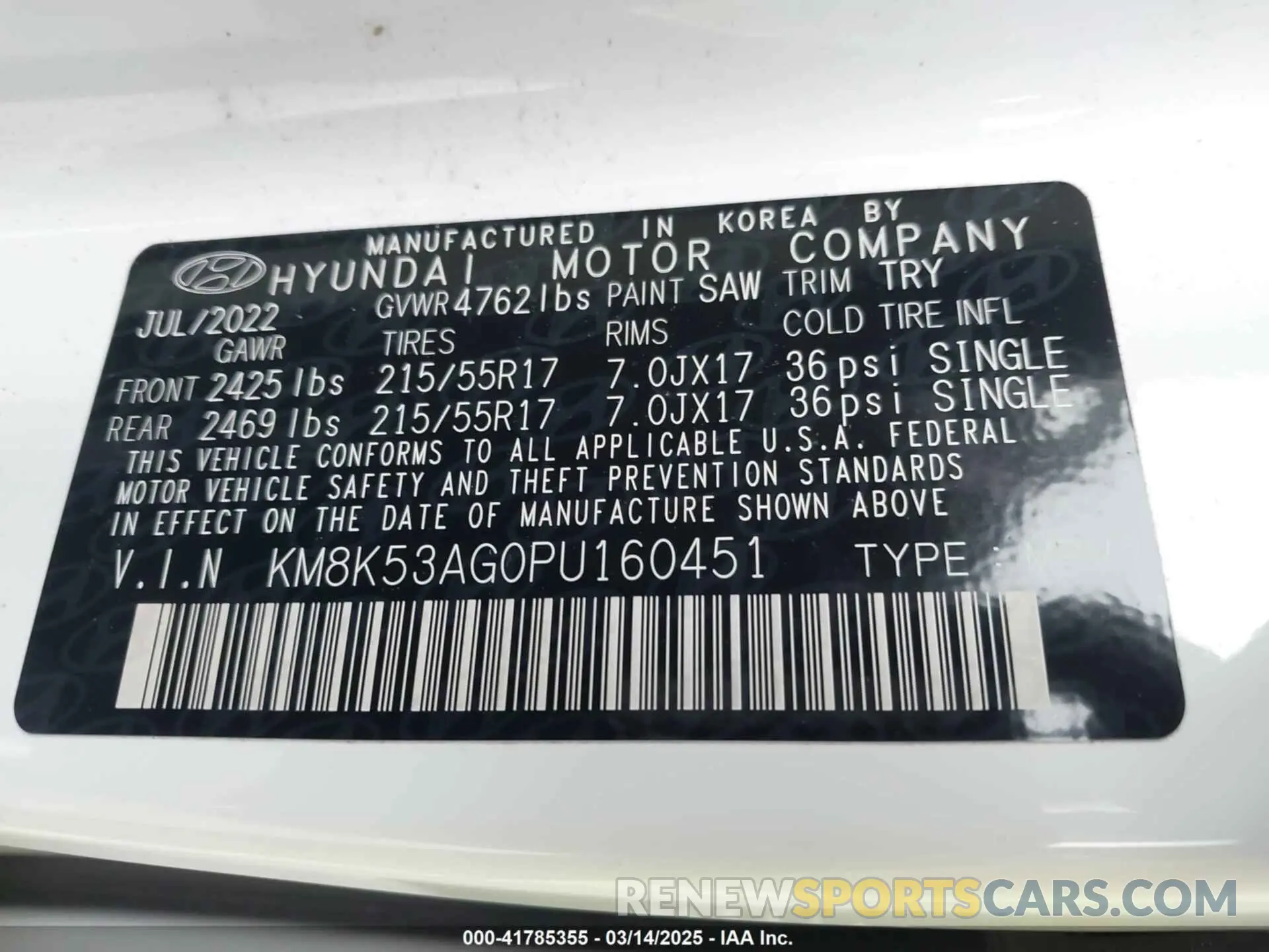 9 Photograph of a damaged car KM8K53AG0PU160451 HYUNDAI KONA ELECTRIC 2023
