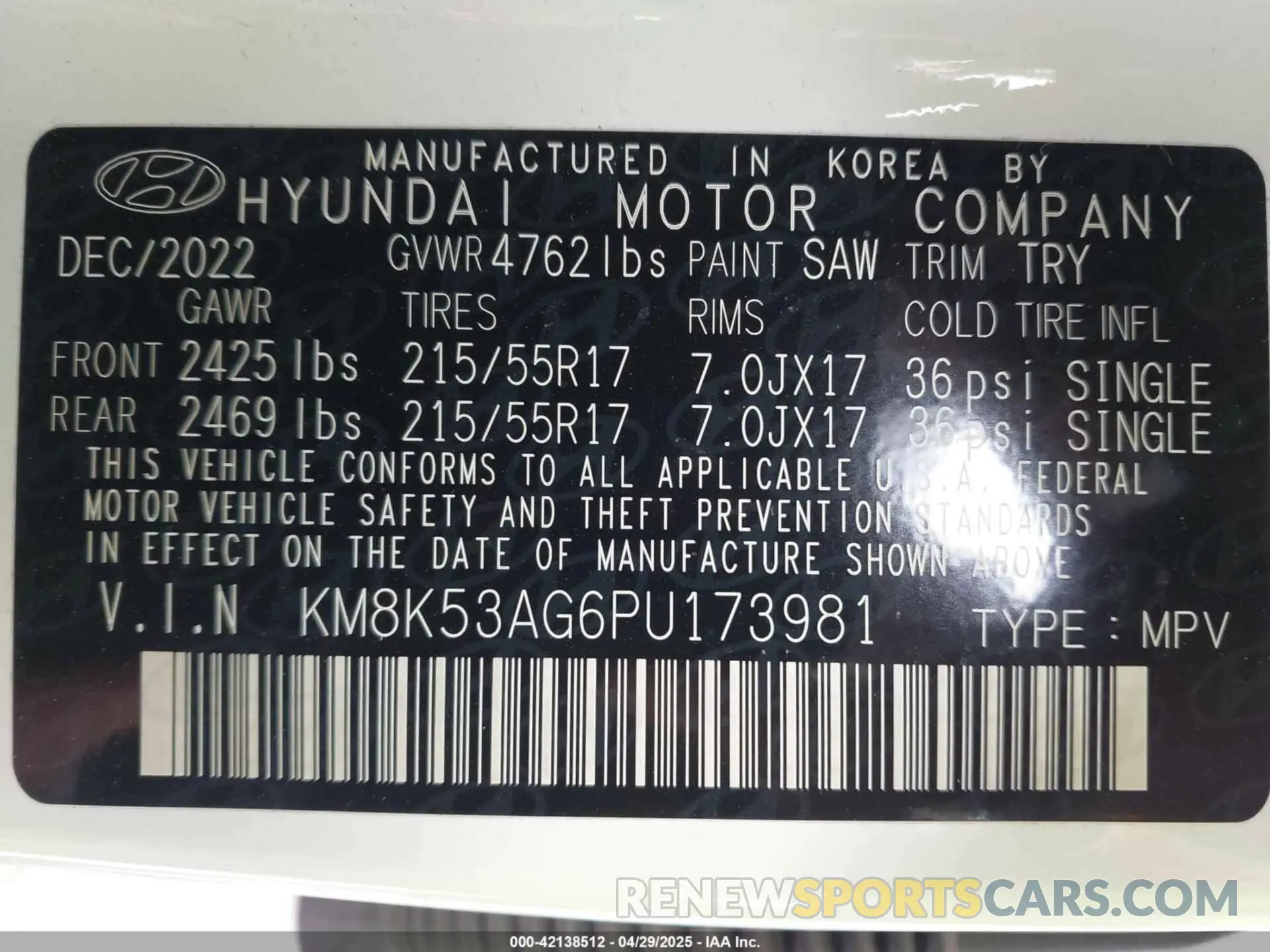 9 Photograph of a damaged car KM8K53AG6PU173981 HYUNDAI KONA ELECTRIC 2023