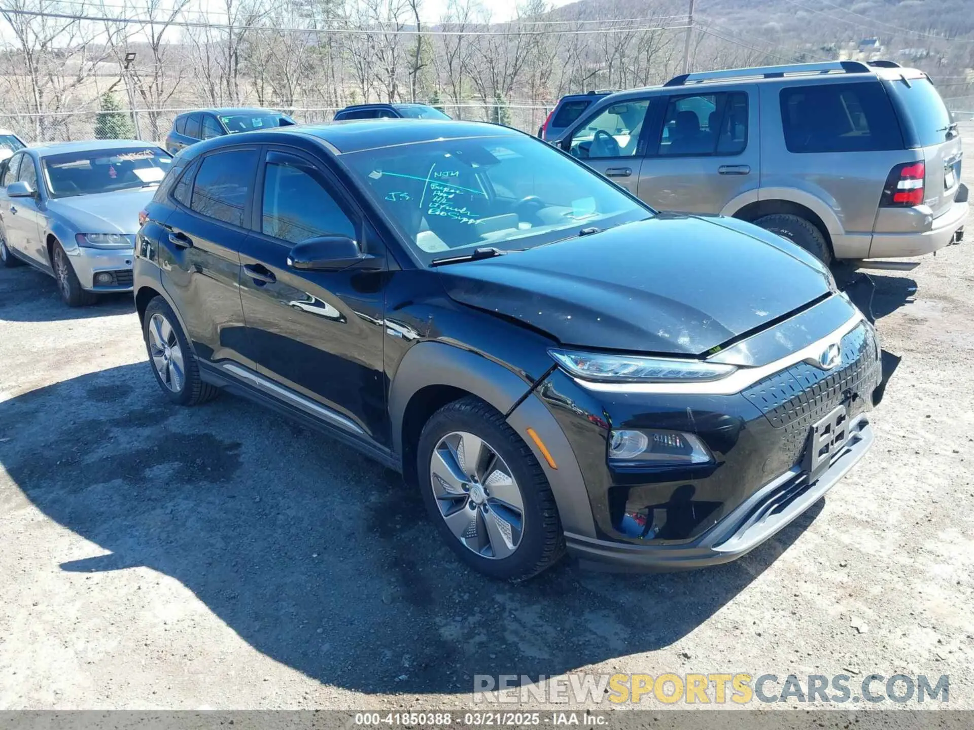 1 Photograph of a damaged car KM8K53AG1KU023737 HYUNDAI KONA EV 2019