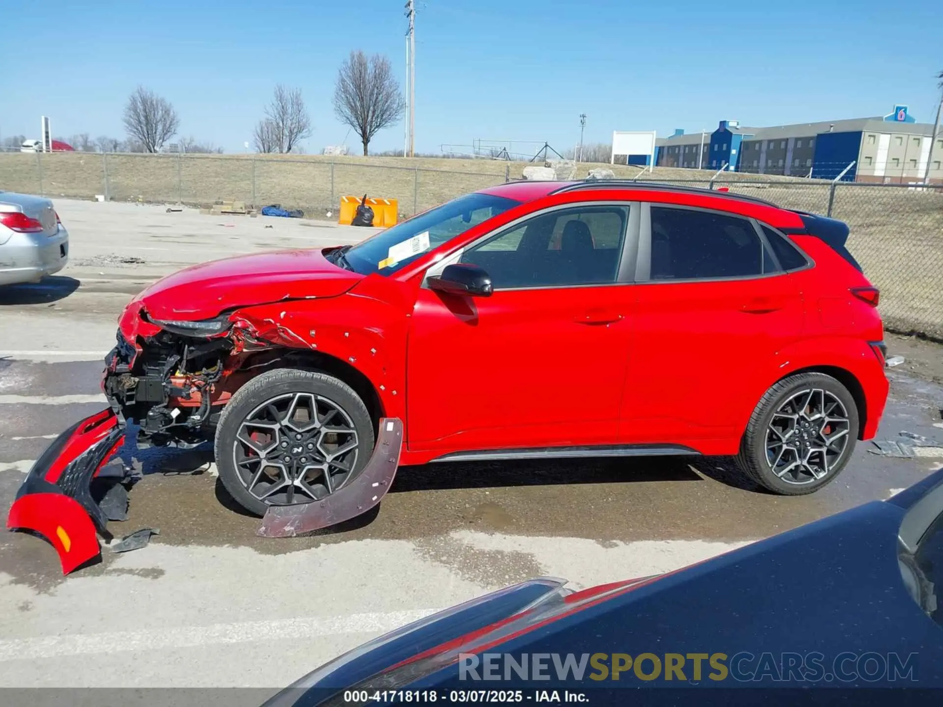 14 Photograph of a damaged car KM8KH3AC8PU007630 HYUNDAI KONA N 2023