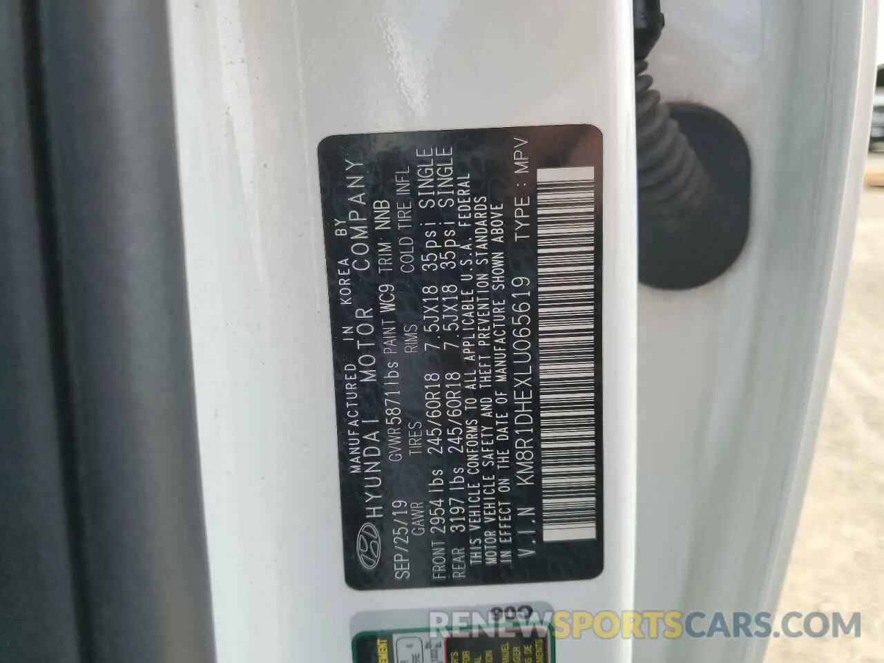 14 Photograph of a damaged car KM8R1DHEXLU065619 HYUNDAI PALISADE 2020