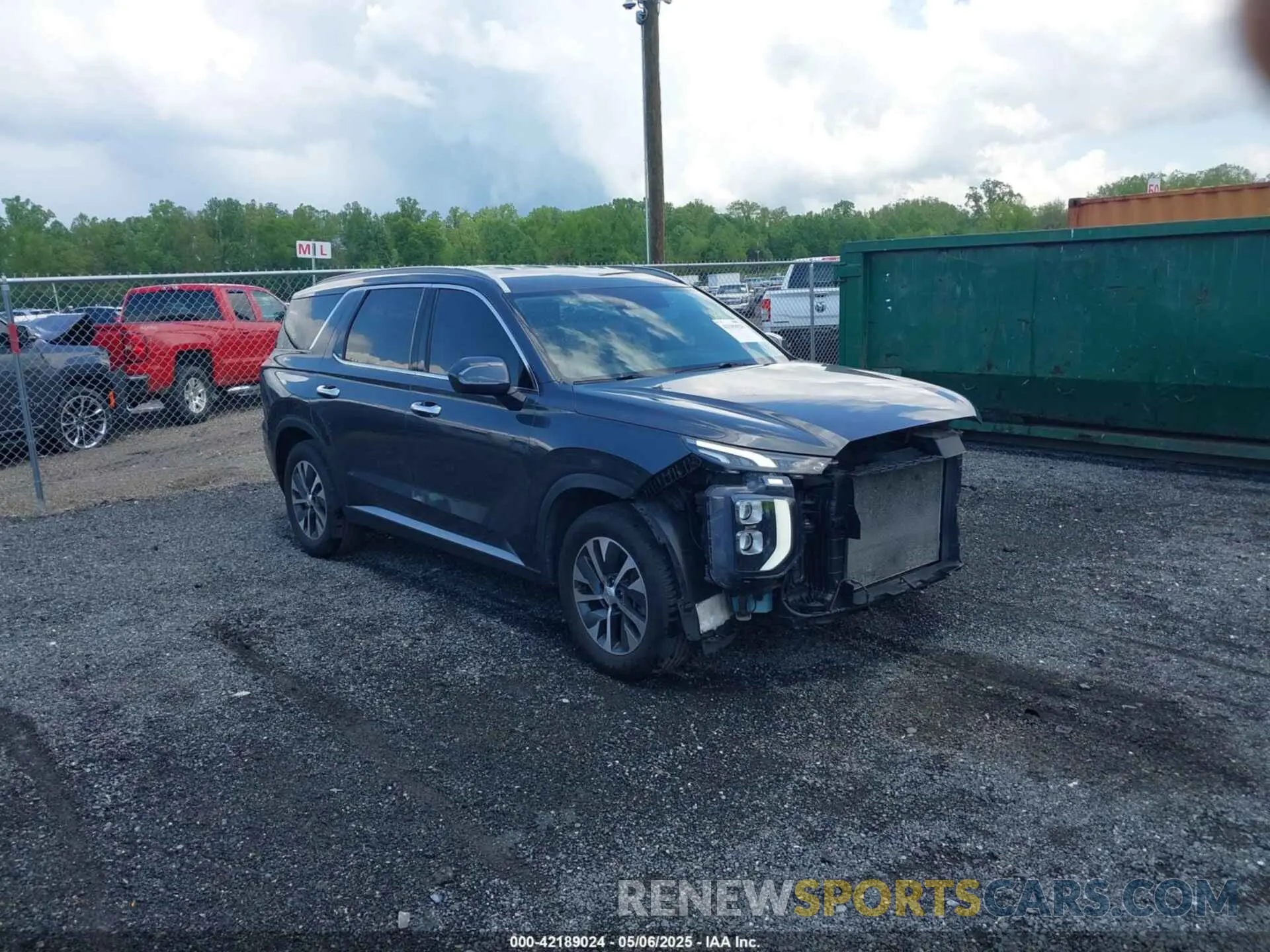 1 Photograph of a damaged car KM8R24HE4LU028630 HYUNDAI PALISADE 2020