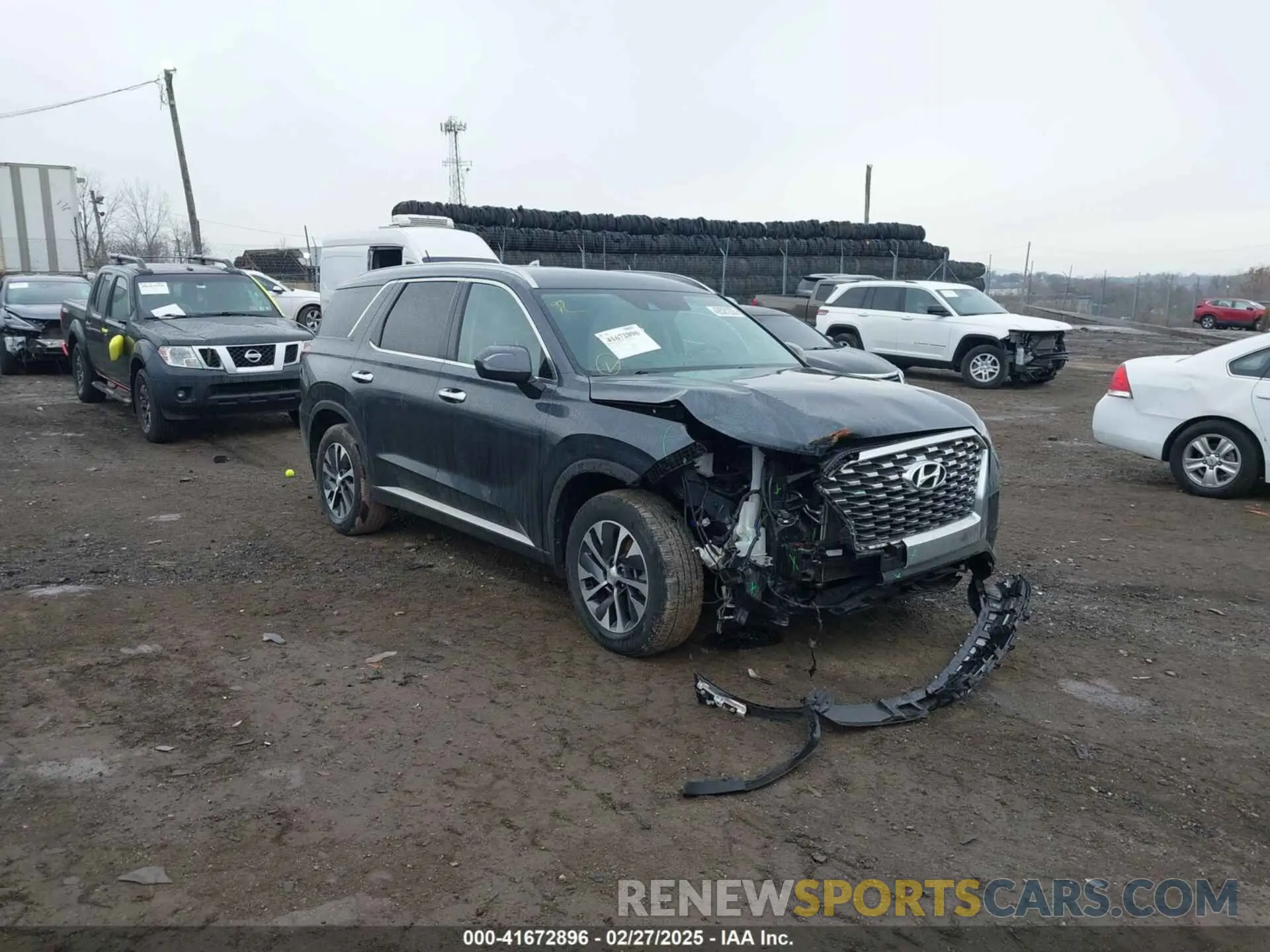 1 Photograph of a damaged car KM8R2DHE8LU071822 HYUNDAI PALISADE 2020