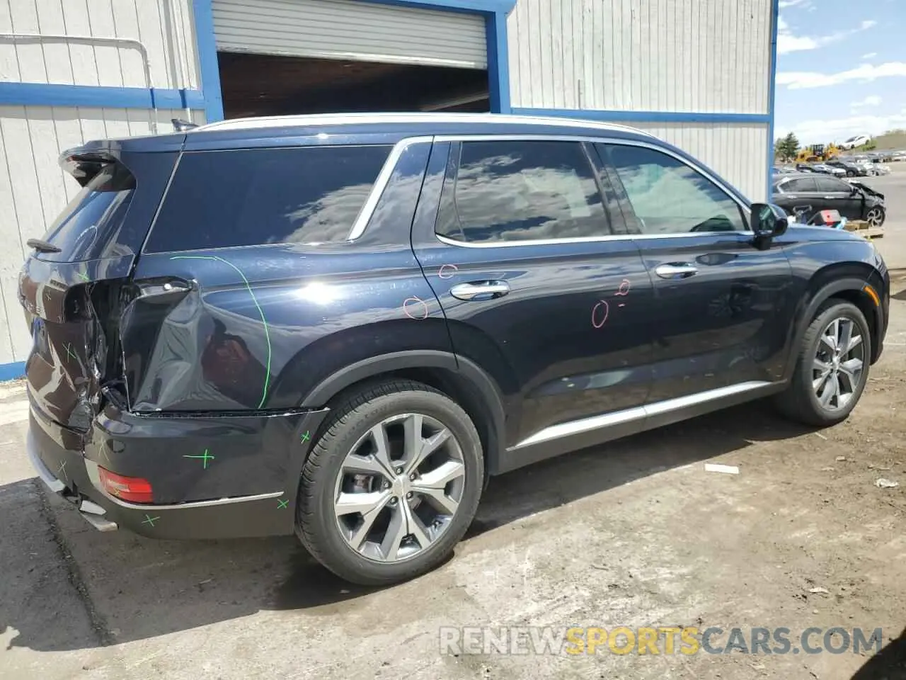 3 Photograph of a damaged car KM8R44HE7LU102343 HYUNDAI PALISADE 2020