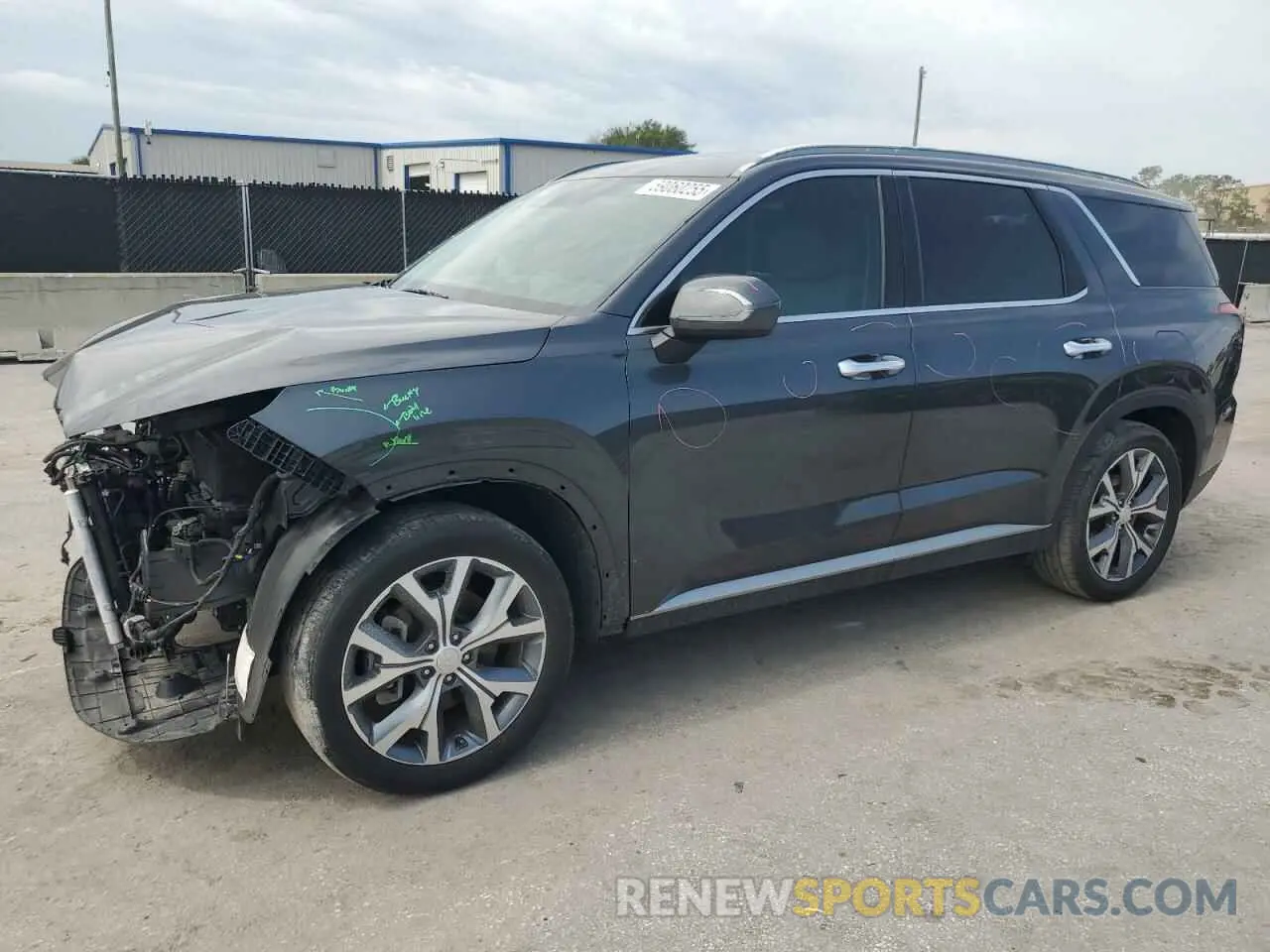 1 Photograph of a damaged car KM8R44HEXLU038332 HYUNDAI PALISADE 2020