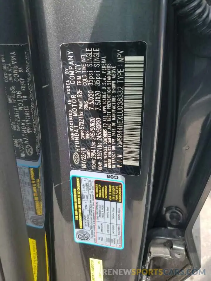13 Photograph of a damaged car KM8R44HEXLU038332 HYUNDAI PALISADE 2020