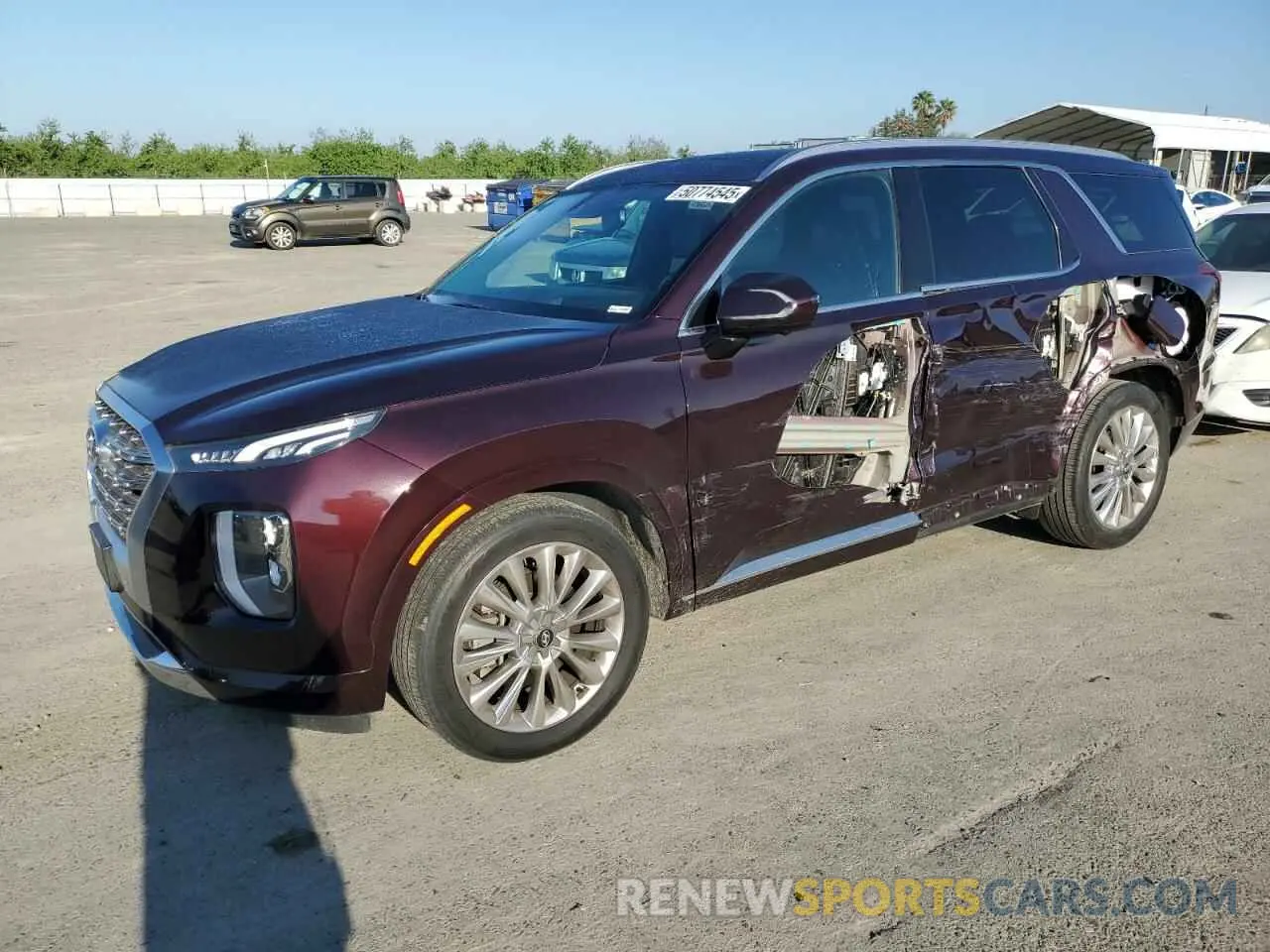 1 Photograph of a damaged car KM8R54HE7LU096721 HYUNDAI PALISADE 2020