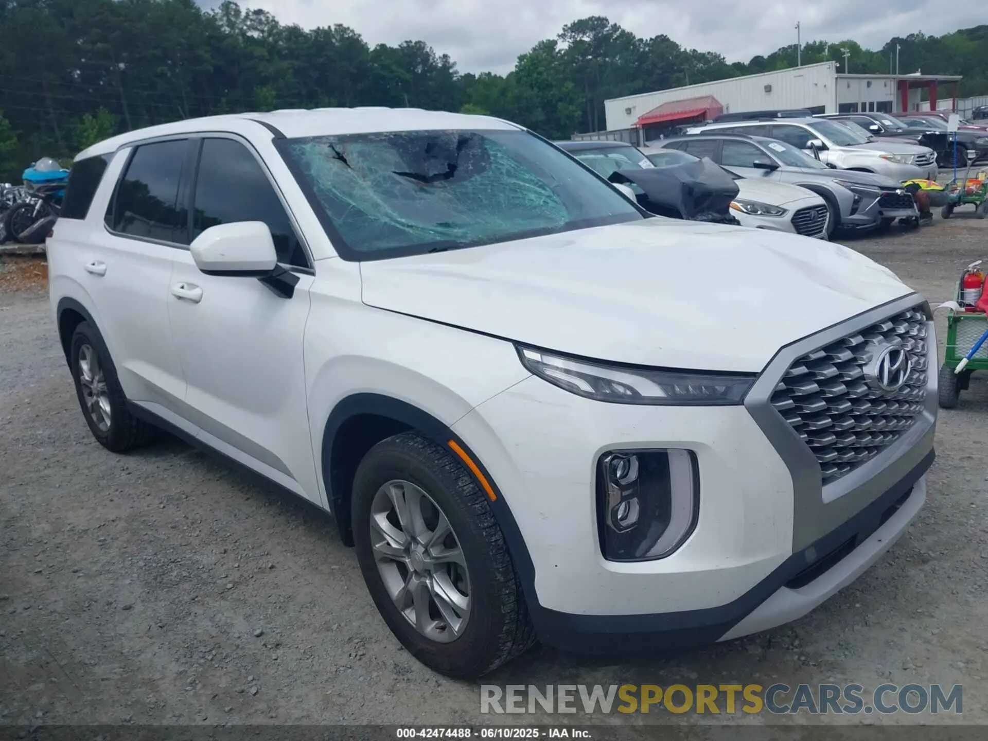 1 Photograph of a damaged car KM8R14HE6MU208471 HYUNDAI PALISADE 2021