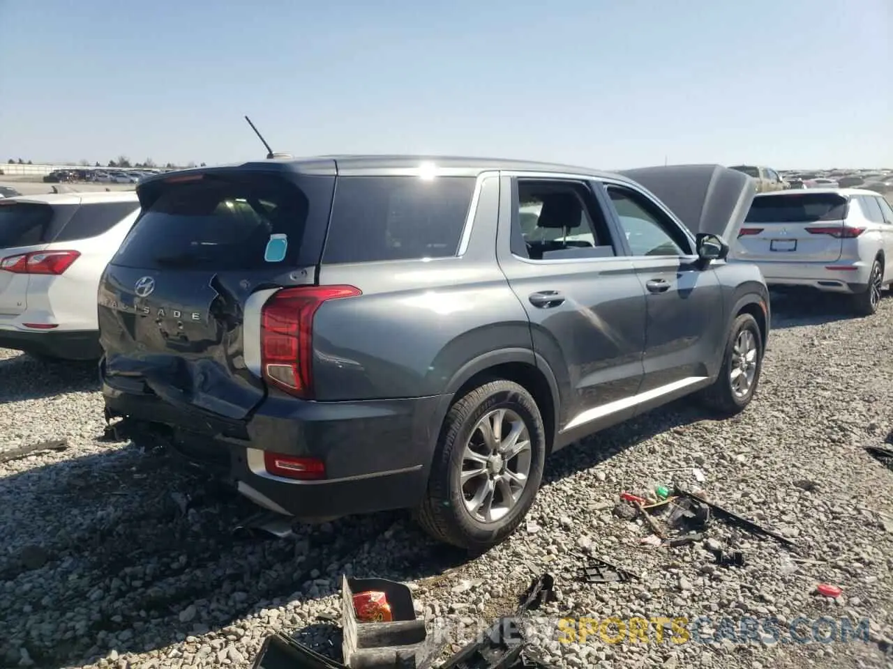 3 Photograph of a damaged car KM8R14HEXMU281987 HYUNDAI PALISADE 2021