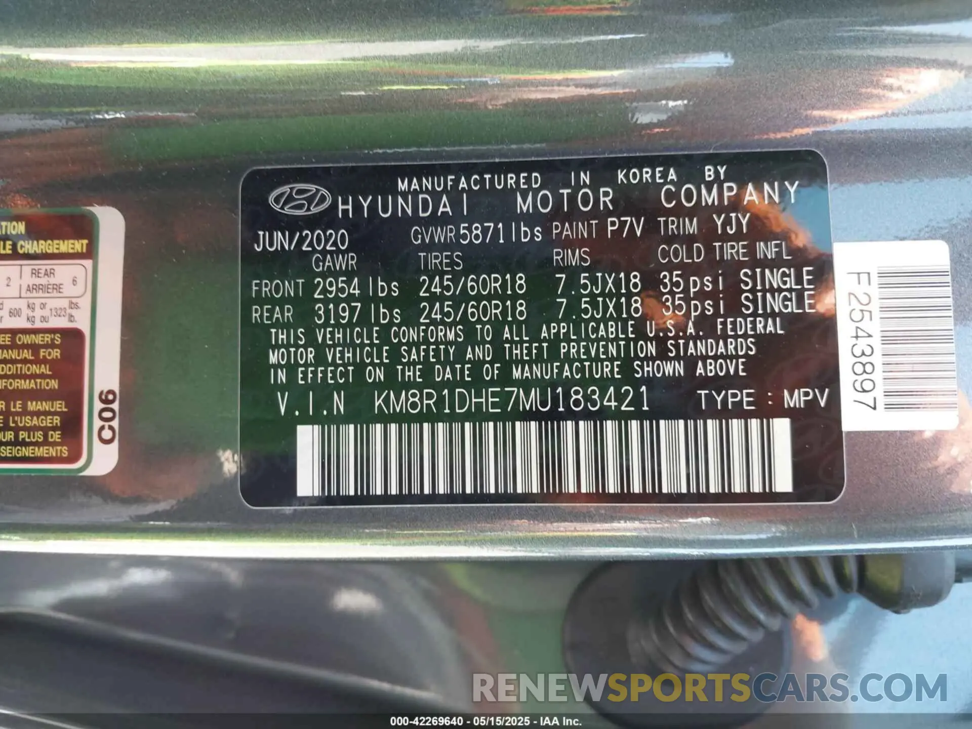 9 Photograph of a damaged car KM8R1DHE7MU183421 HYUNDAI PALISADE 2021
