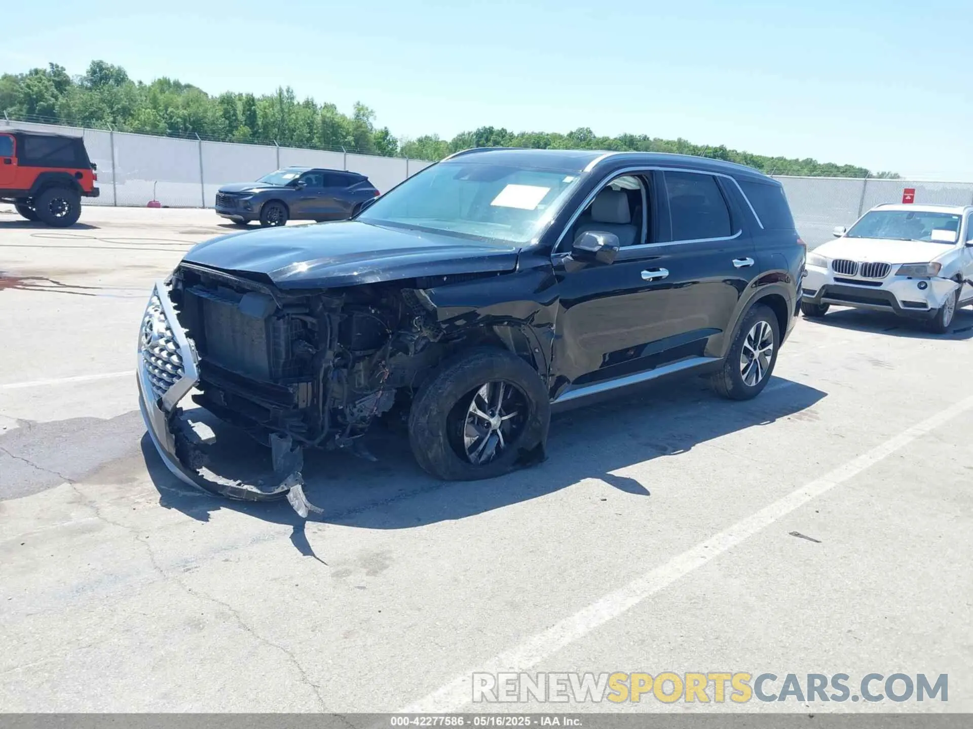 2 Photograph of a damaged car KM8R24HE0MU207572 HYUNDAI PALISADE 2021