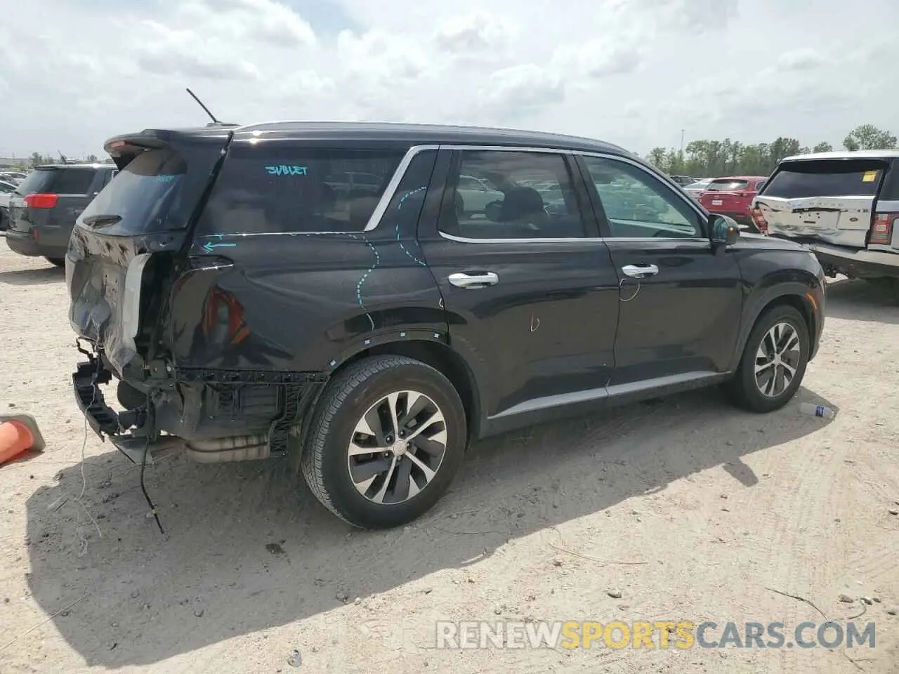 3 Photograph of a damaged car KM8R24HE0MU296849 HYUNDAI PALISADE 2021