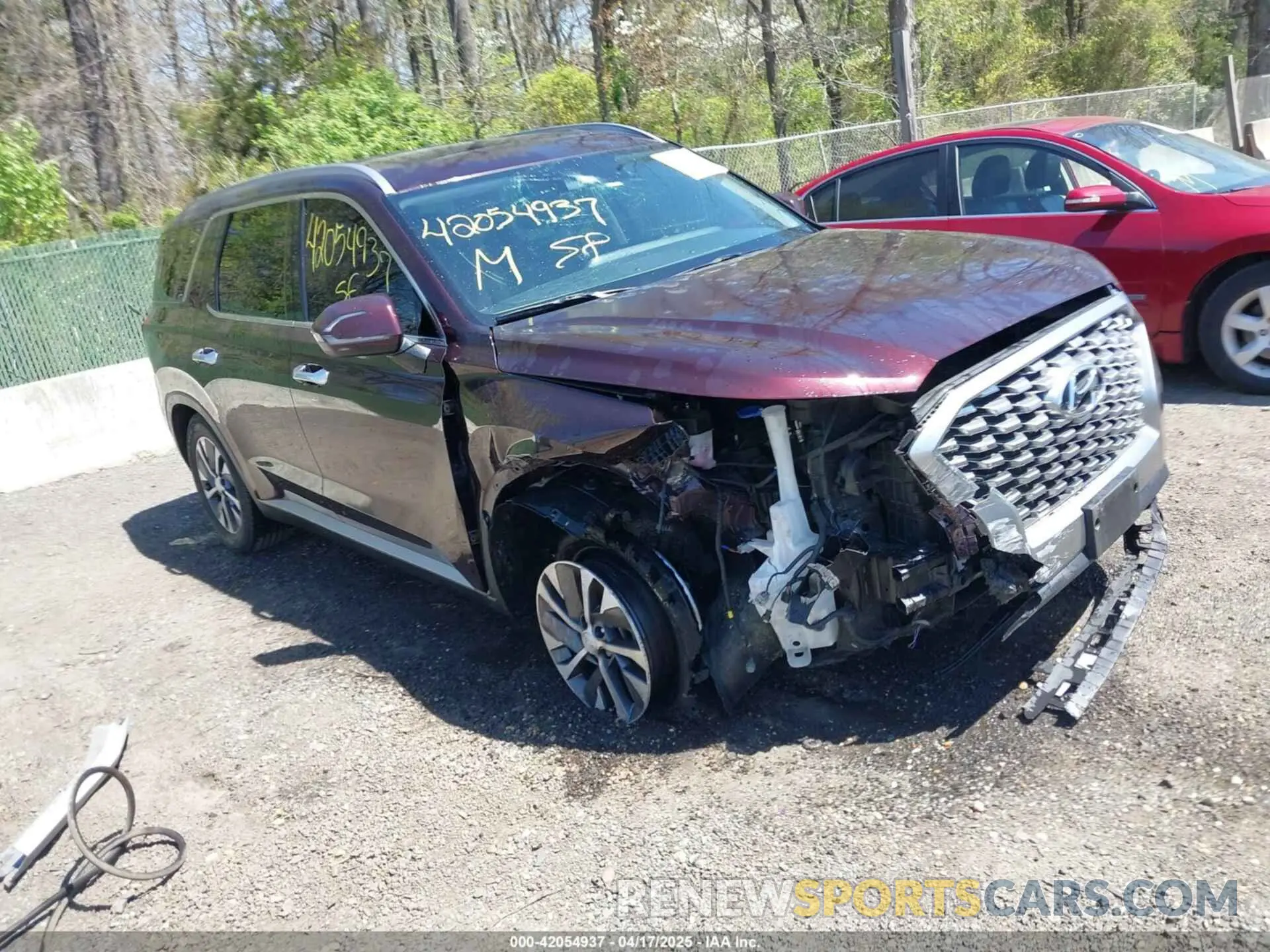 1 Photograph of a damaged car KM8R2DHE0MU297824 HYUNDAI PALISADE 2021