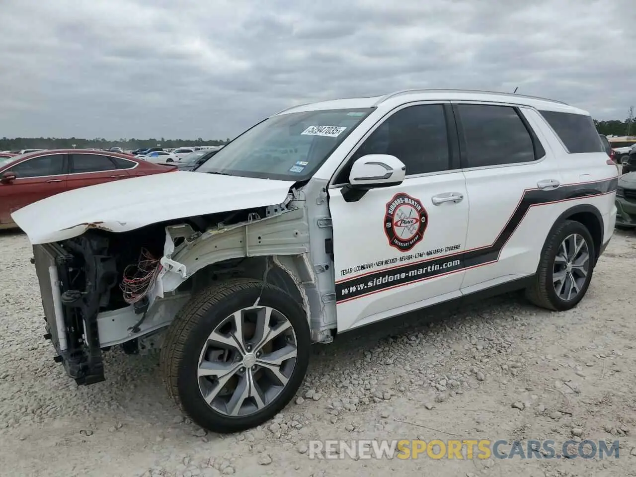 1 Photograph of a damaged car KM8R34HE4MU335519 HYUNDAI PALISADE 2021