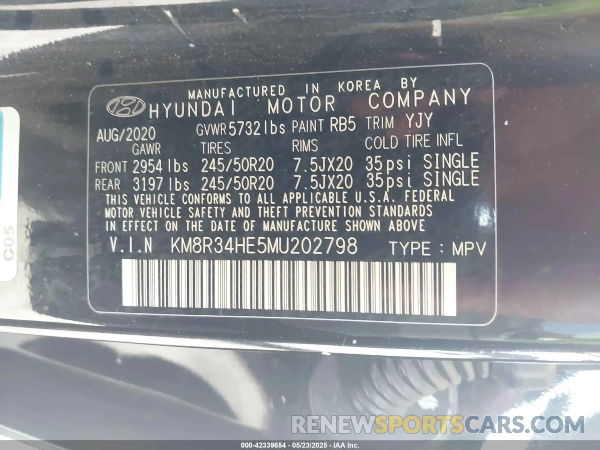 9 Photograph of a damaged car KM8R34HE5MU202798 HYUNDAI PALISADE 2021