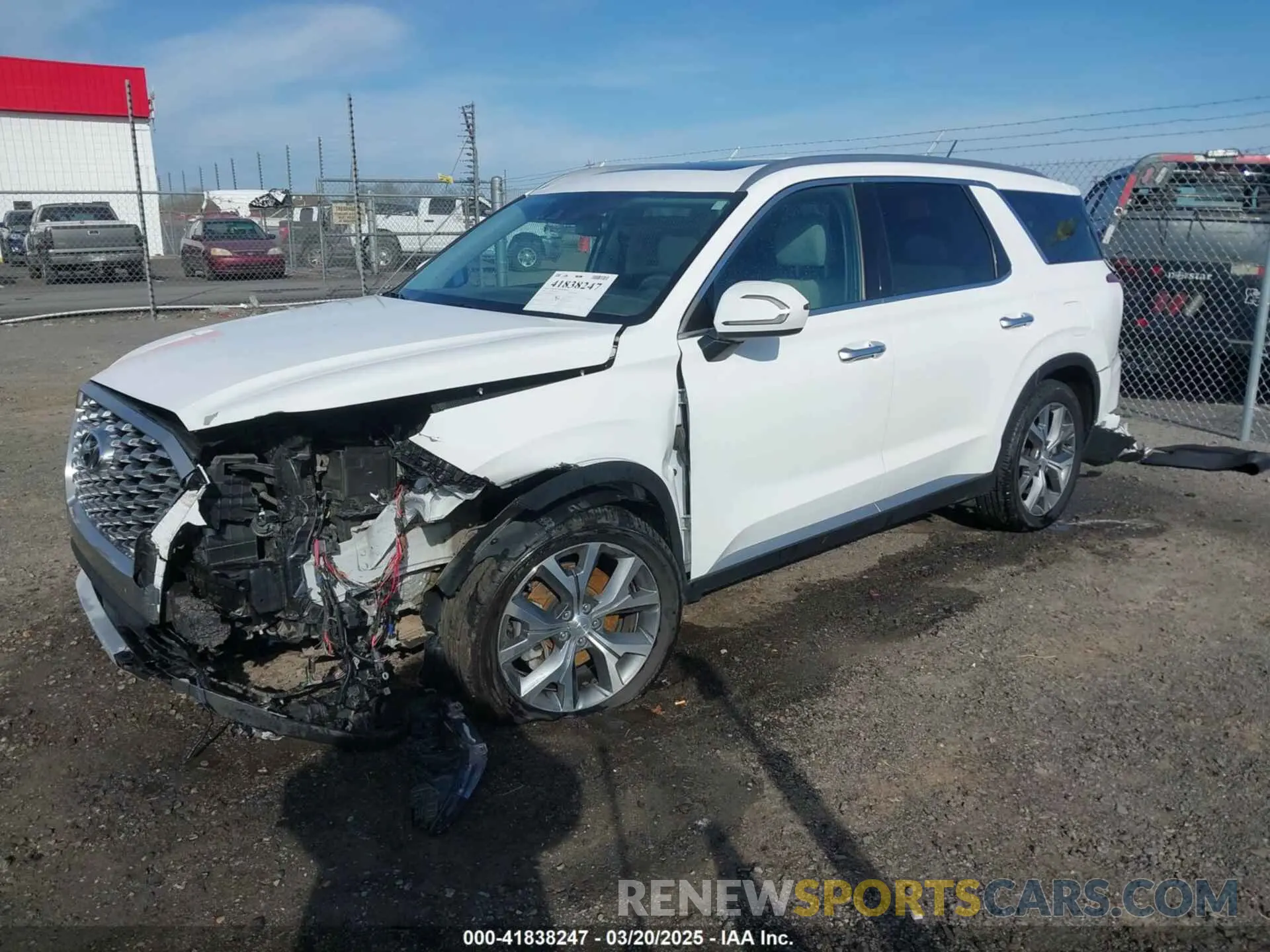 2 Photograph of a damaged car KM8R34HE9MU321177 HYUNDAI PALISADE 2021