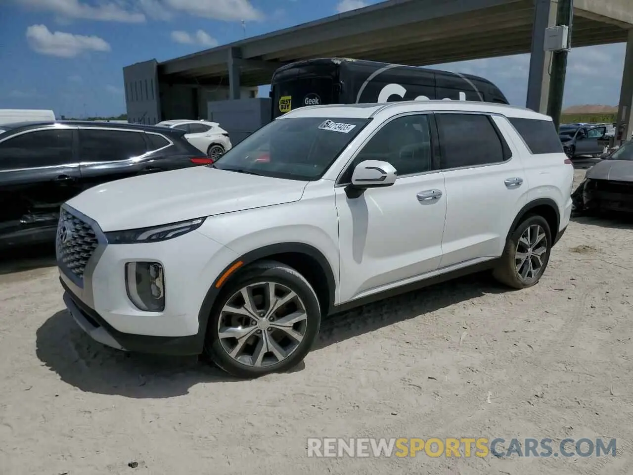 1 Photograph of a damaged car KM8R44HE0MU245233 HYUNDAI PALISADE 2021