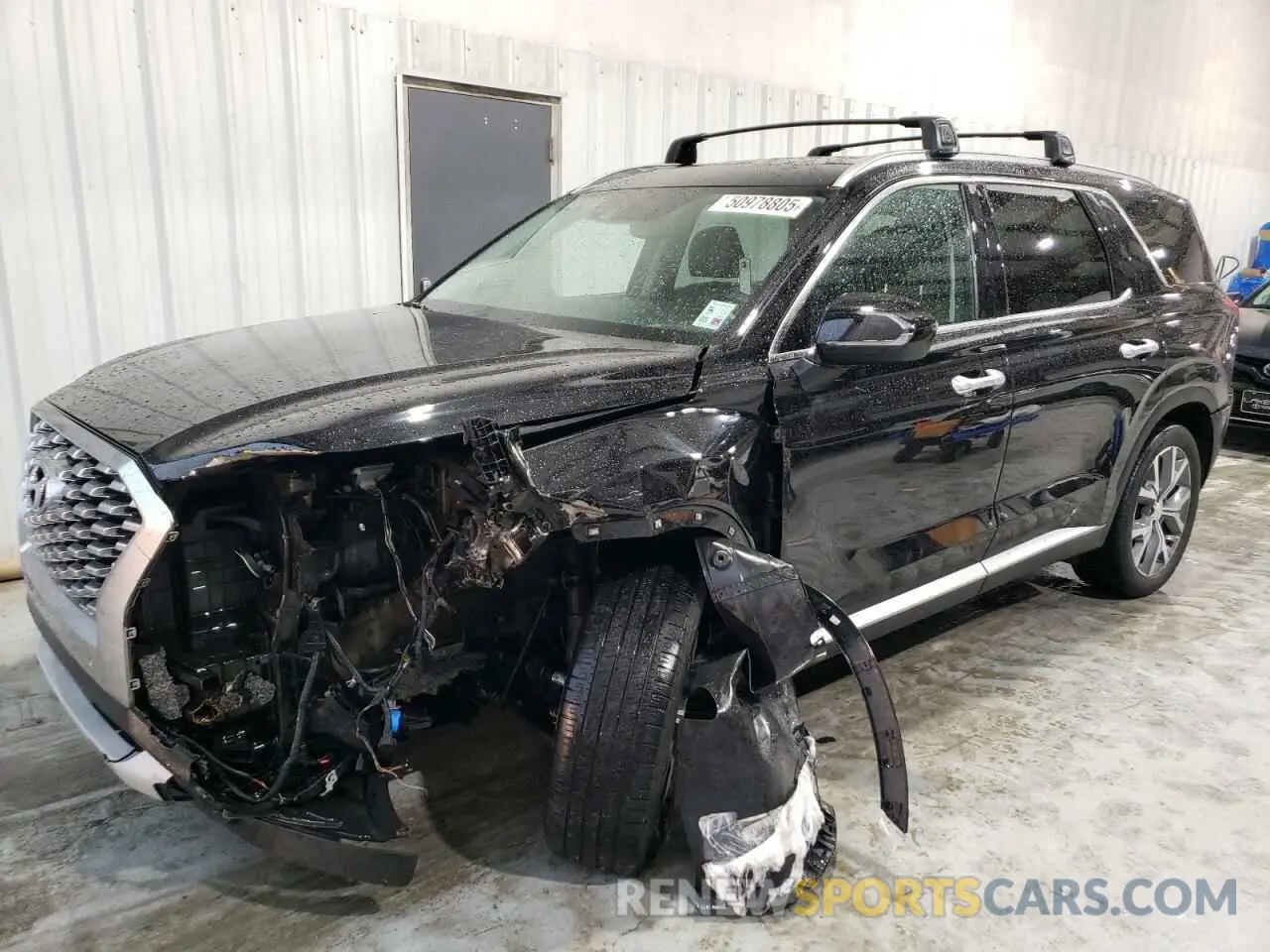 1 Photograph of a damaged car KM8R44HE6MU227254 HYUNDAI PALISADE 2021