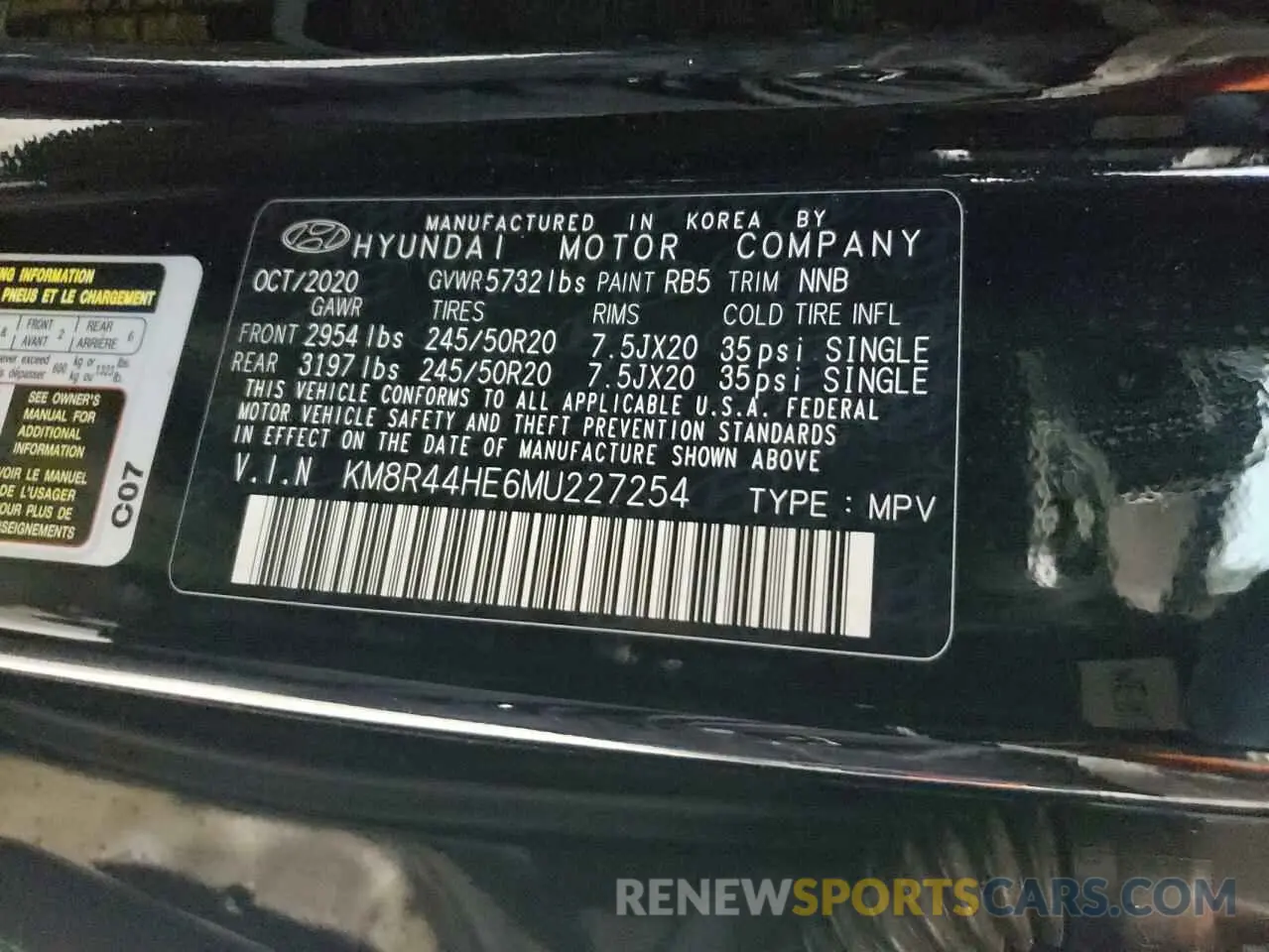 15 Photograph of a damaged car KM8R44HE6MU227254 HYUNDAI PALISADE 2021