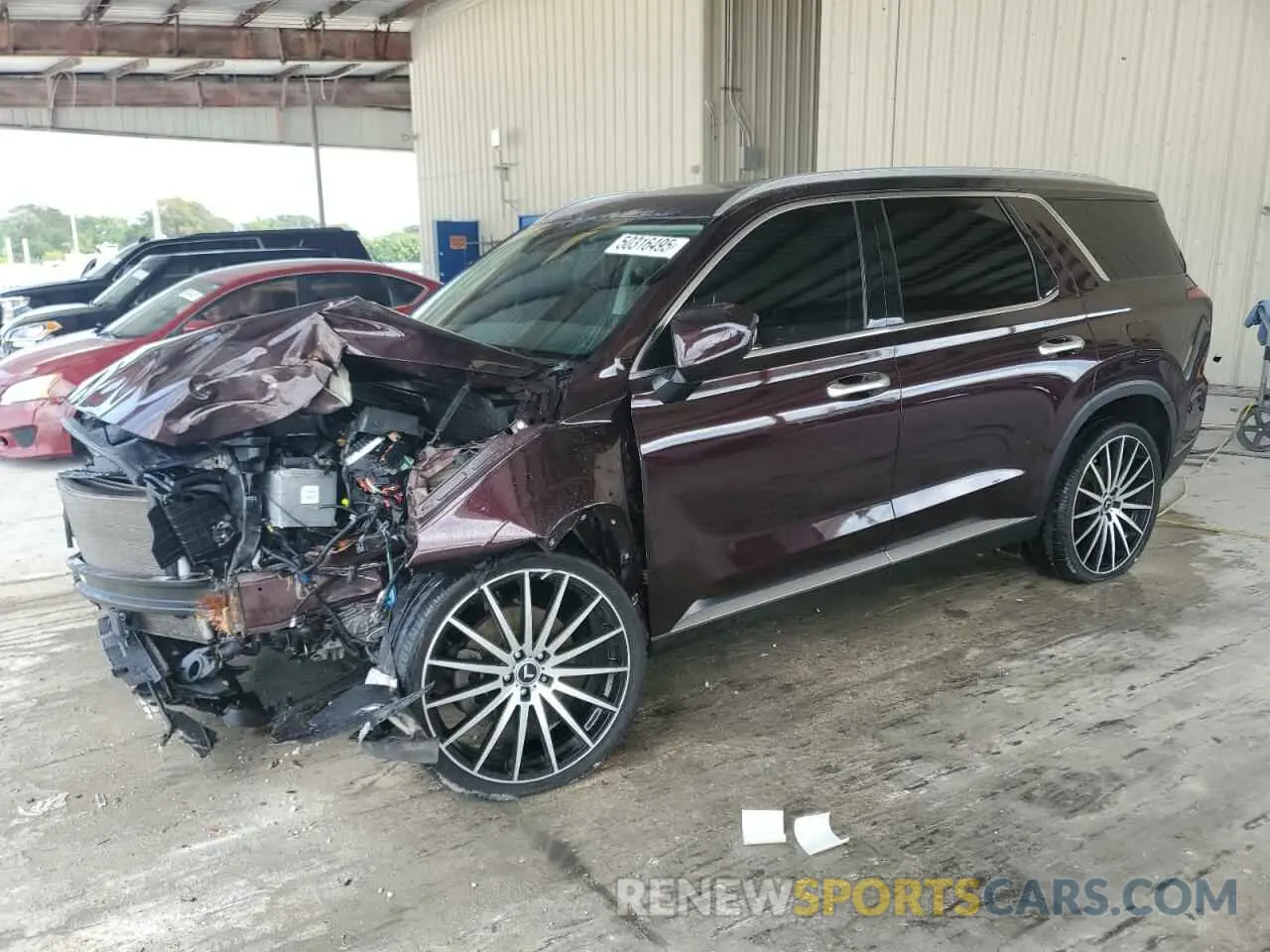 1 Photograph of a damaged car KM8R44HE8MU177456 HYUNDAI PALISADE 2021