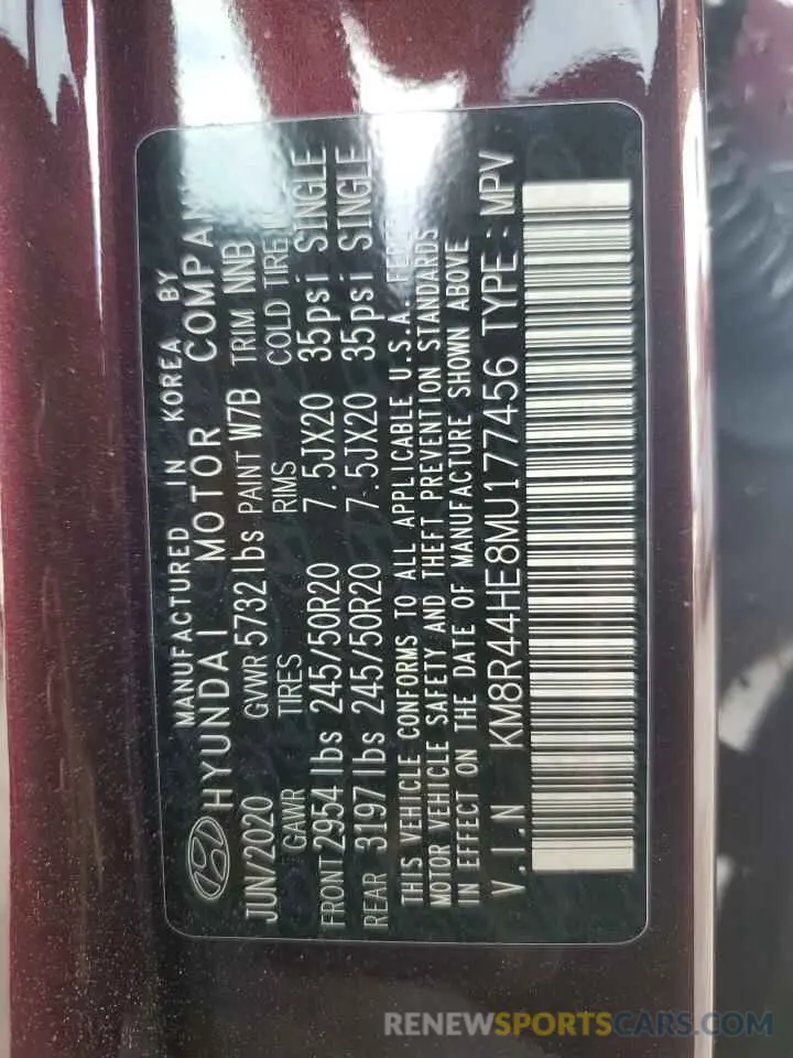 13 Photograph of a damaged car KM8R44HE8MU177456 HYUNDAI PALISADE 2021
