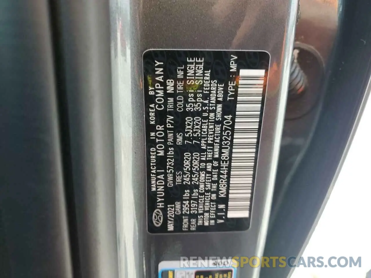 13 Photograph of a damaged car KM8R44HE8MU325704 HYUNDAI PALISADE 2021