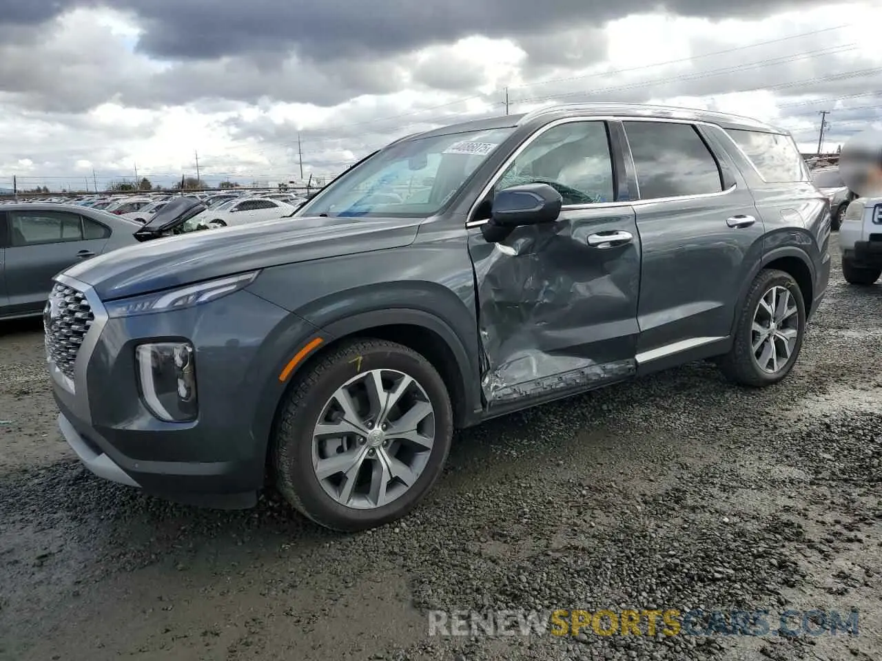 1 Photograph of a damaged car KM8R4DHE1MU327956 HYUNDAI PALISADE 2021