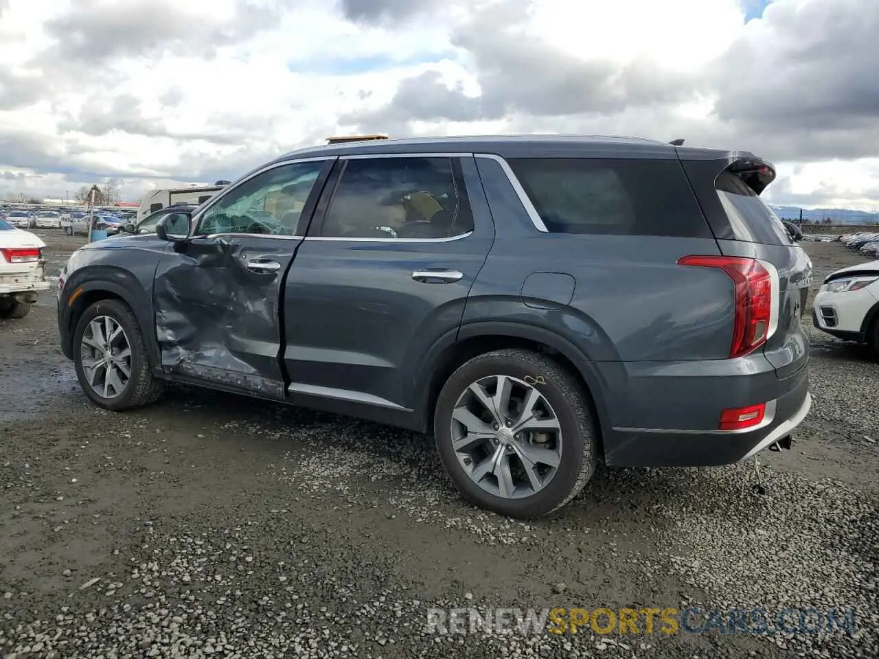 2 Photograph of a damaged car KM8R4DHE1MU327956 HYUNDAI PALISADE 2021