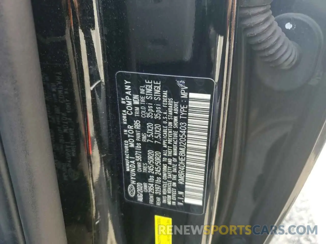 12 Photograph of a damaged car KM8R4DHE8MU205403 HYUNDAI PALISADE 2021