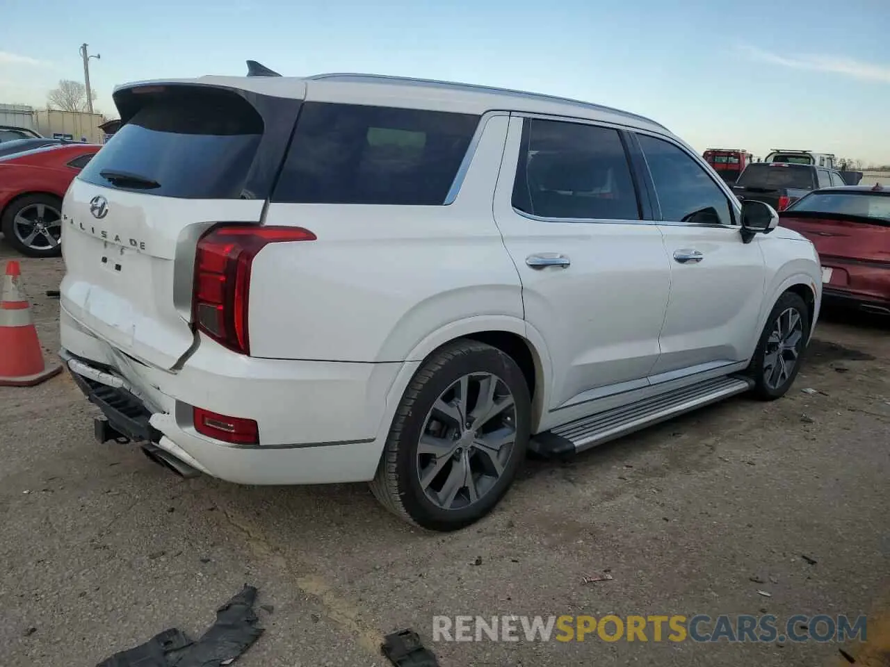 3 Photograph of a damaged car KM8R54HE3MU254358 HYUNDAI PALISADE 2021