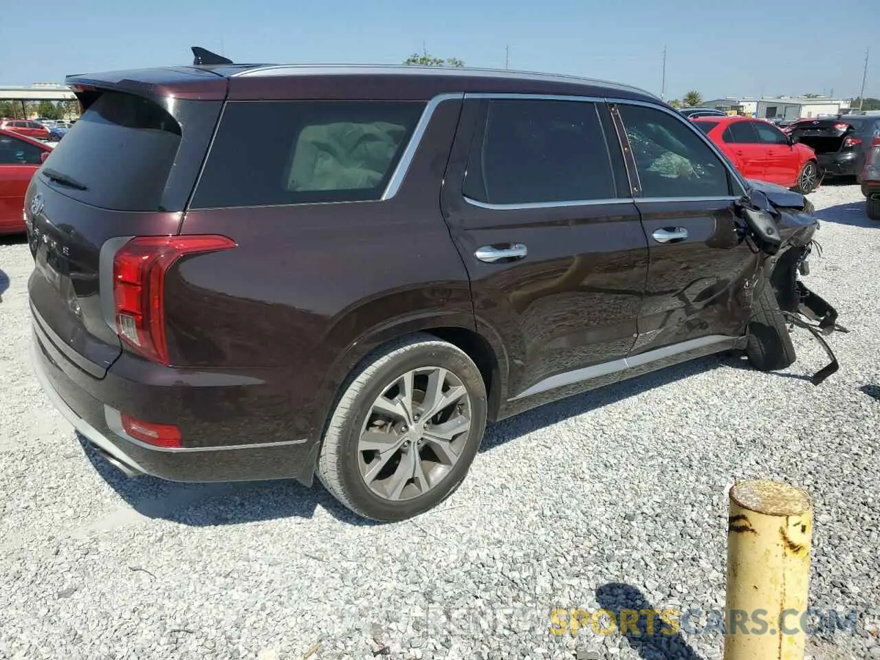 3 Photograph of a damaged car KM8R54HEXMU185751 HYUNDAI PALISADE 2021