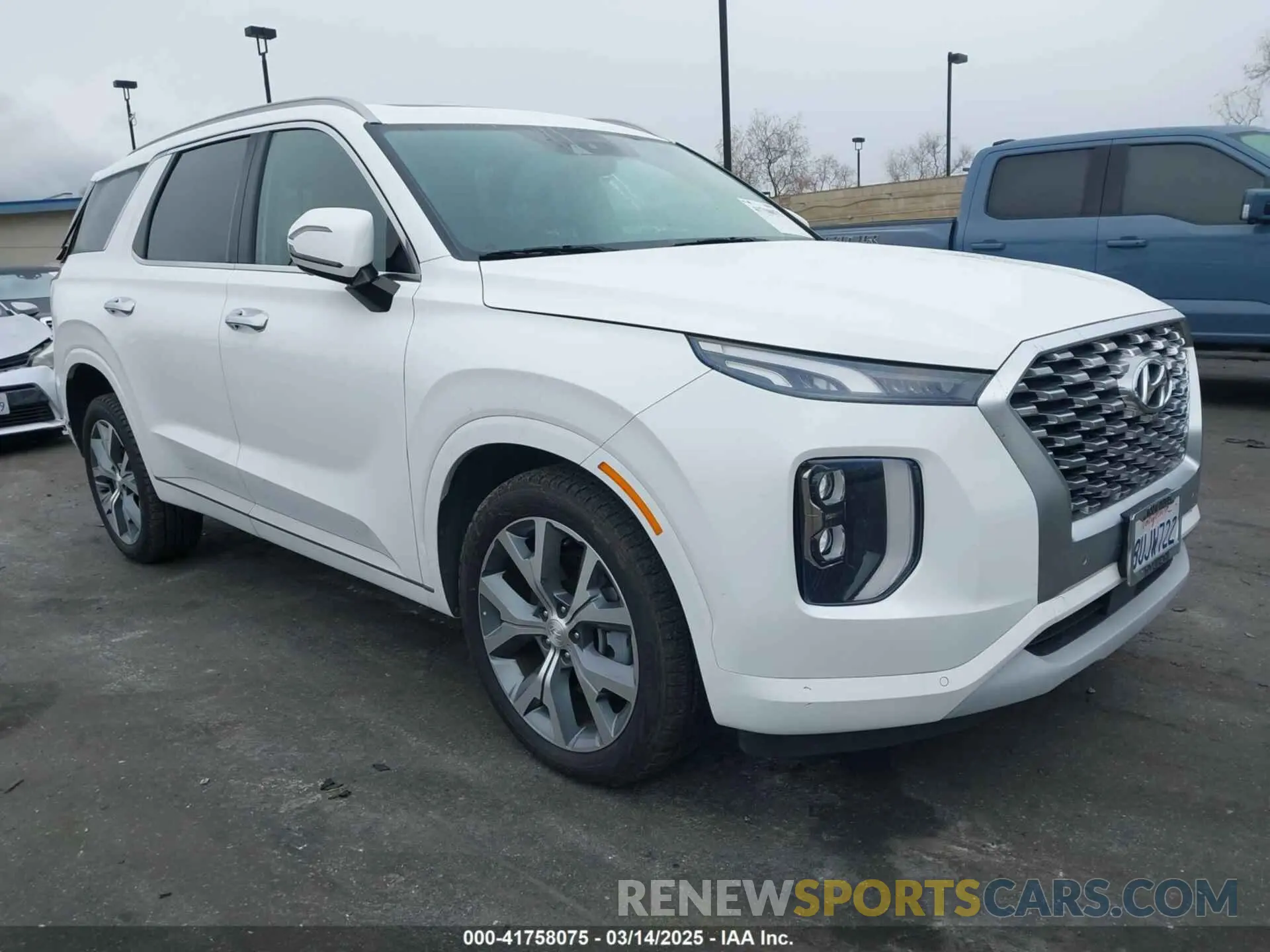 1 Photograph of a damaged car KM8R5DHE2MU212263 HYUNDAI PALISADE 2021