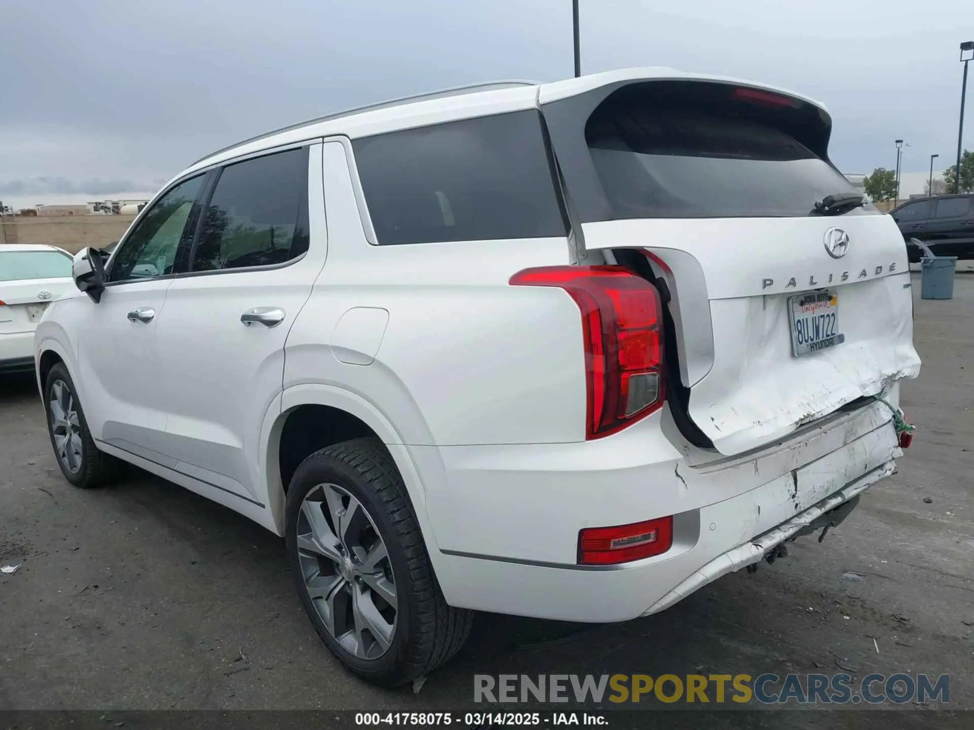 14 Photograph of a damaged car KM8R5DHE2MU212263 HYUNDAI PALISADE 2021