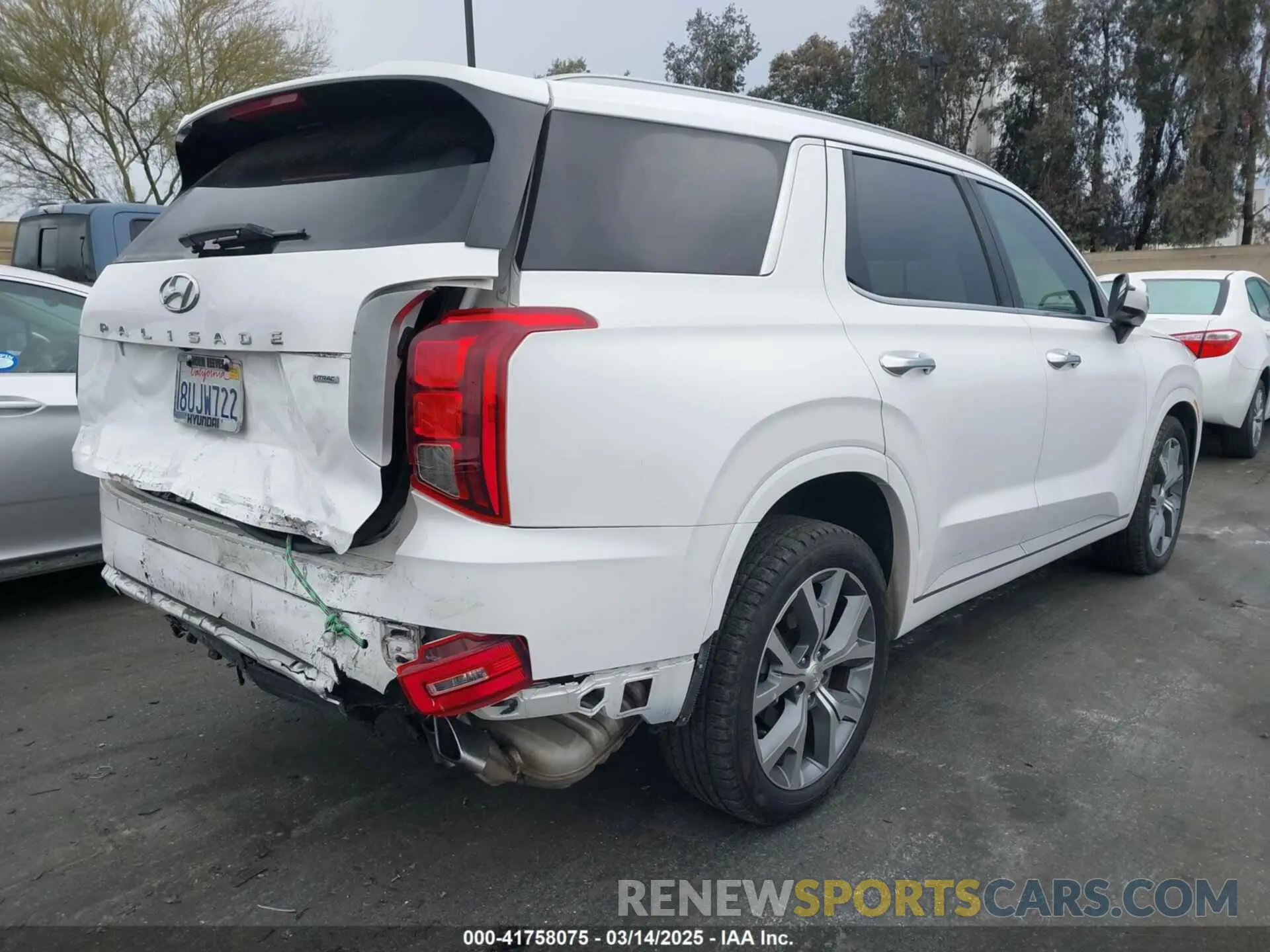 4 Photograph of a damaged car KM8R5DHE2MU212263 HYUNDAI PALISADE 2021