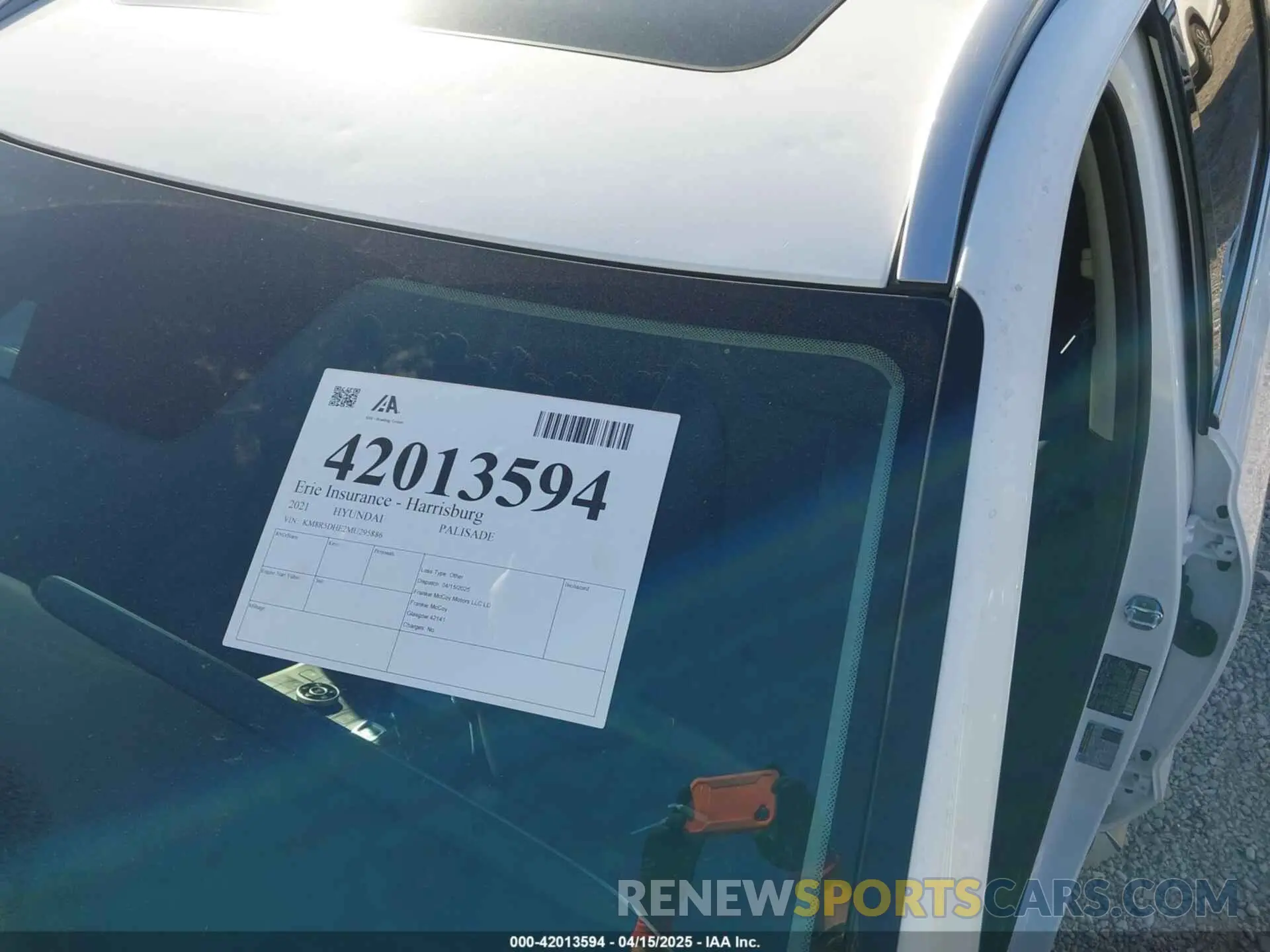 17 Photograph of a damaged car KM8R5DHE2MU295886 HYUNDAI PALISADE 2021