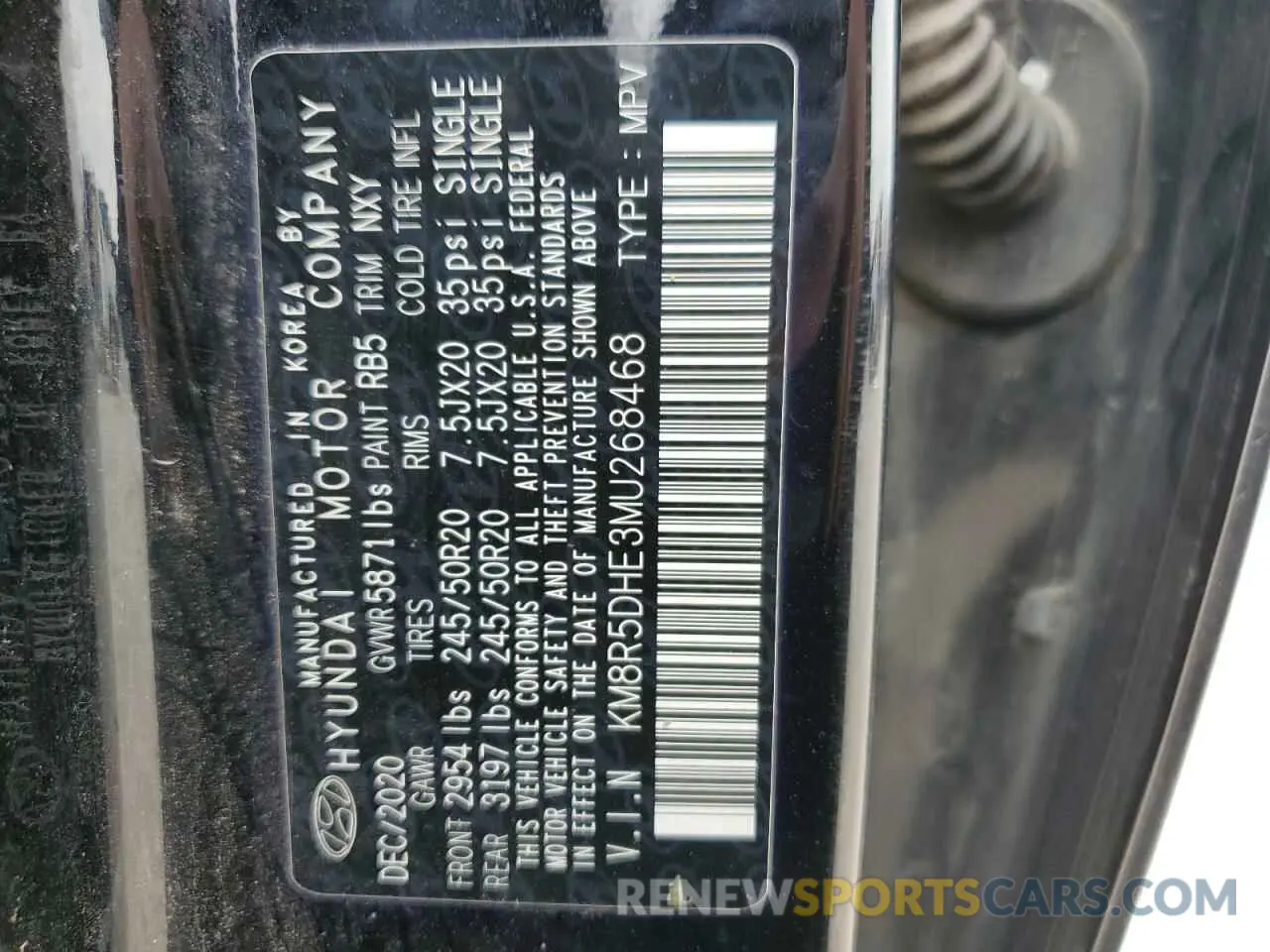 15 Photograph of a damaged car KM8R5DHE3MU268468 HYUNDAI PALISADE 2021