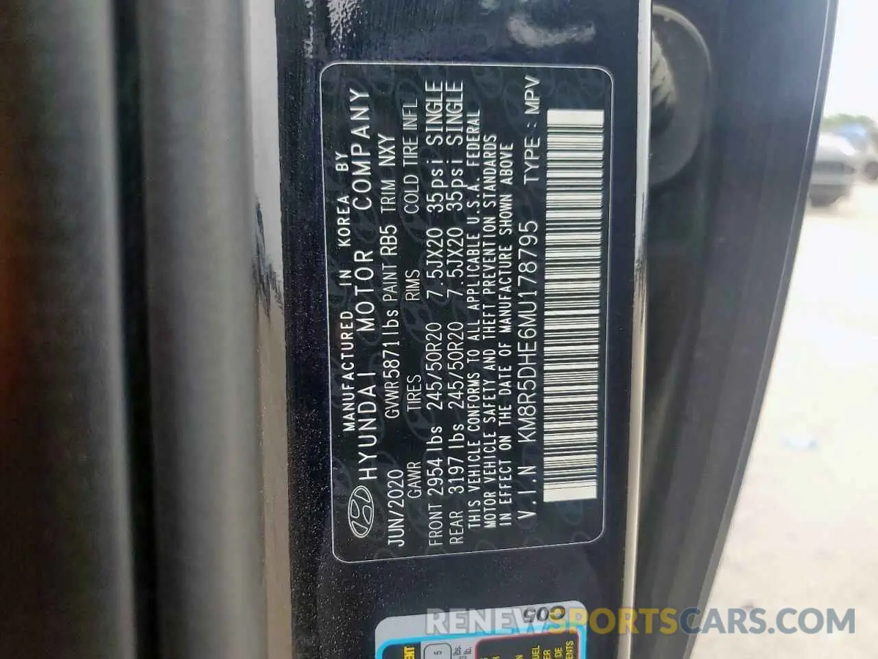 13 Photograph of a damaged car KM8R5DHE6MU178795 HYUNDAI PALISADE 2021