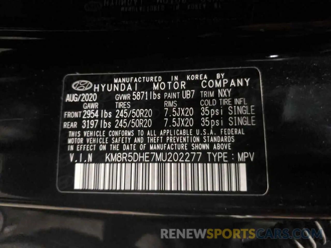 12 Photograph of a damaged car KM8R5DHE7MU202277 HYUNDAI PALISADE 2021