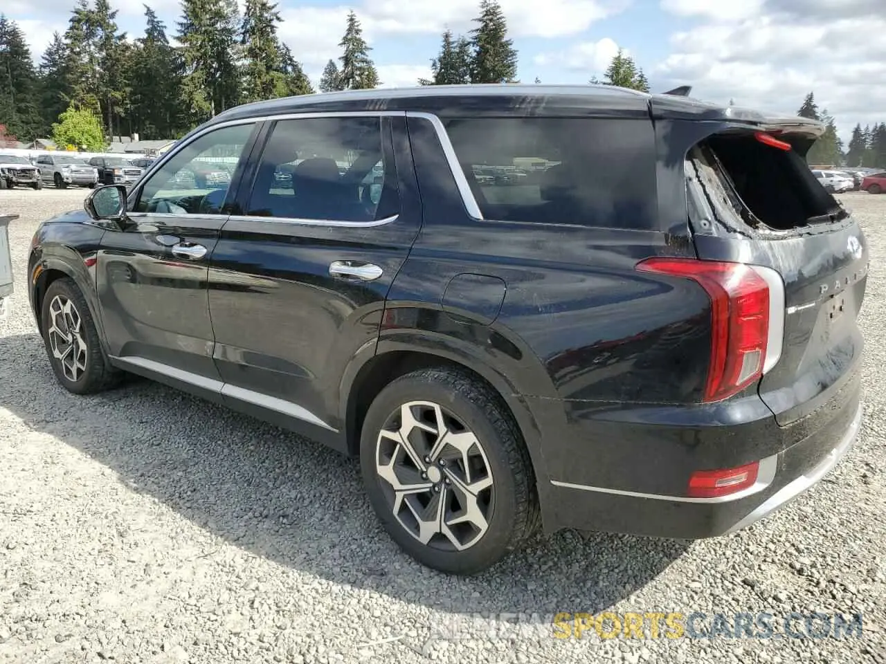 2 Photograph of a damaged car KM8R5DHE8MU181598 HYUNDAI PALISADE 2021