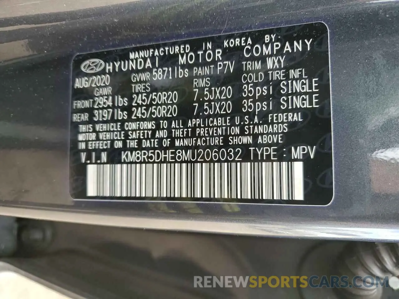 14 Photograph of a damaged car KM8R5DHE8MU206032 HYUNDAI PALISADE 2021