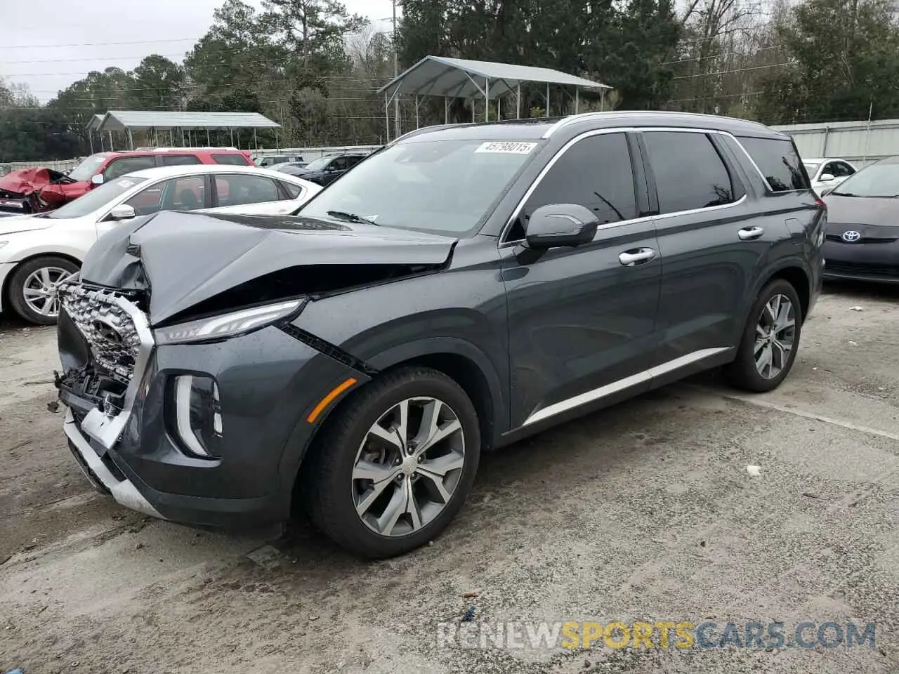 1 Photograph of a damaged car KM8R5DHE9MU175096 HYUNDAI PALISADE 2021
