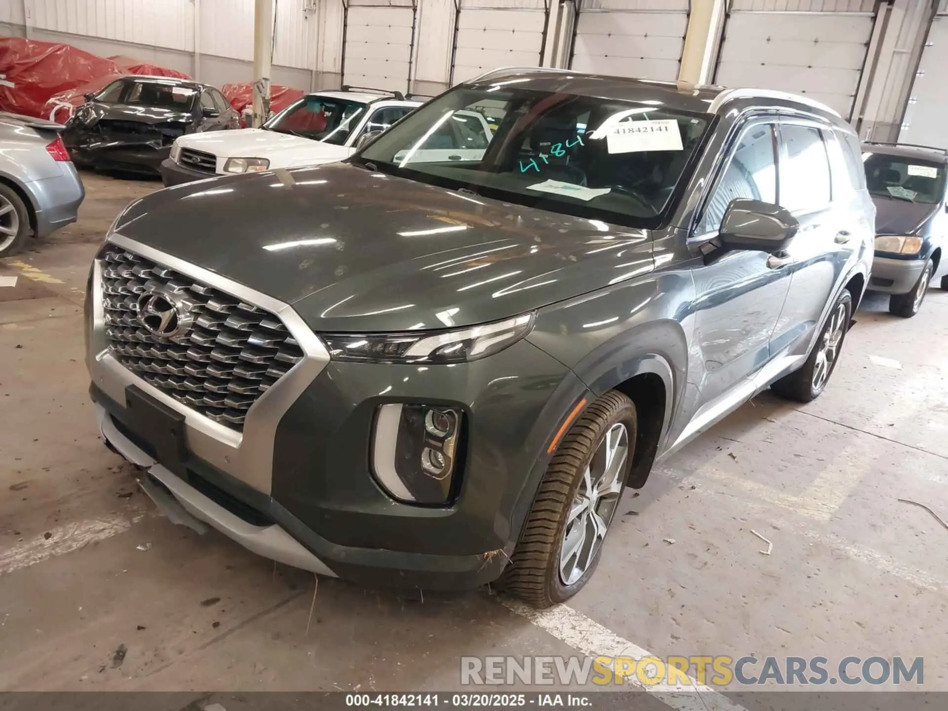2 Photograph of a damaged car KM8R5DHE9MU214902 HYUNDAI PALISADE 2021