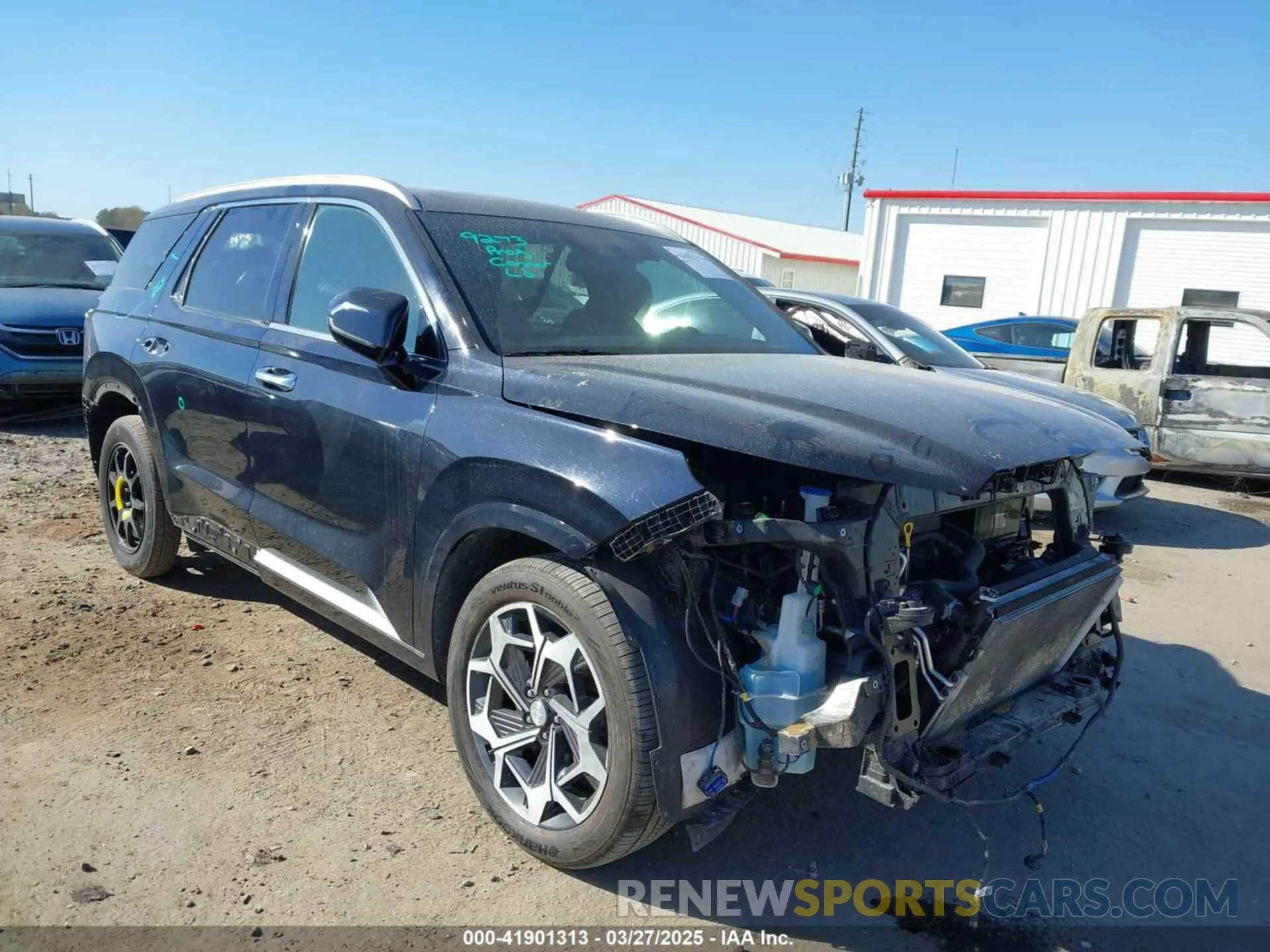1 Photograph of a damaged car KM8R74HE0MU260323 HYUNDAI PALISADE 2021
