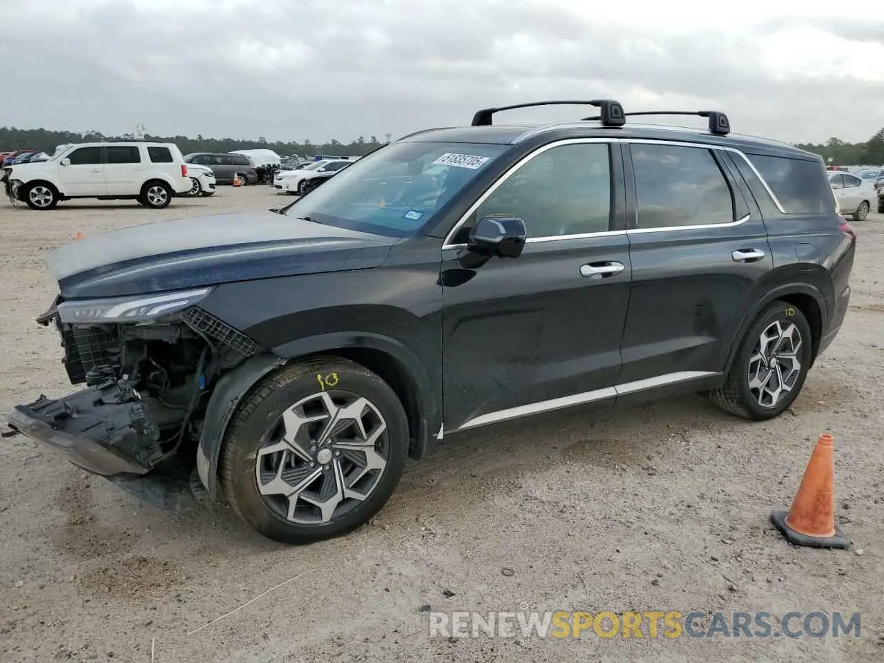 1 Photograph of a damaged car KM8R74HE5MU324307 HYUNDAI PALISADE 2021