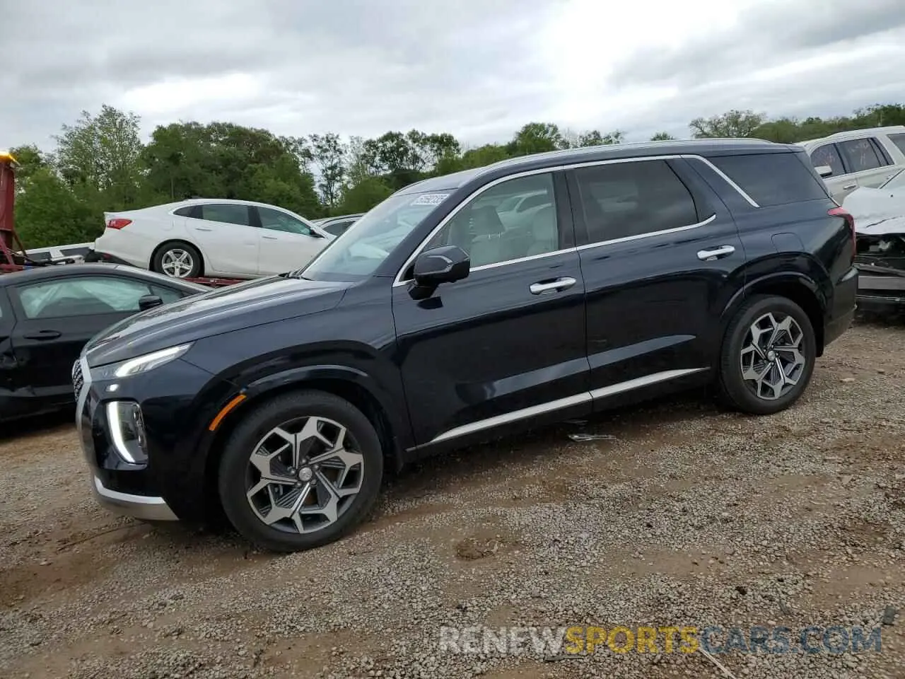 1 Photograph of a damaged car KM8R74HE7MU324910 HYUNDAI PALISADE 2021