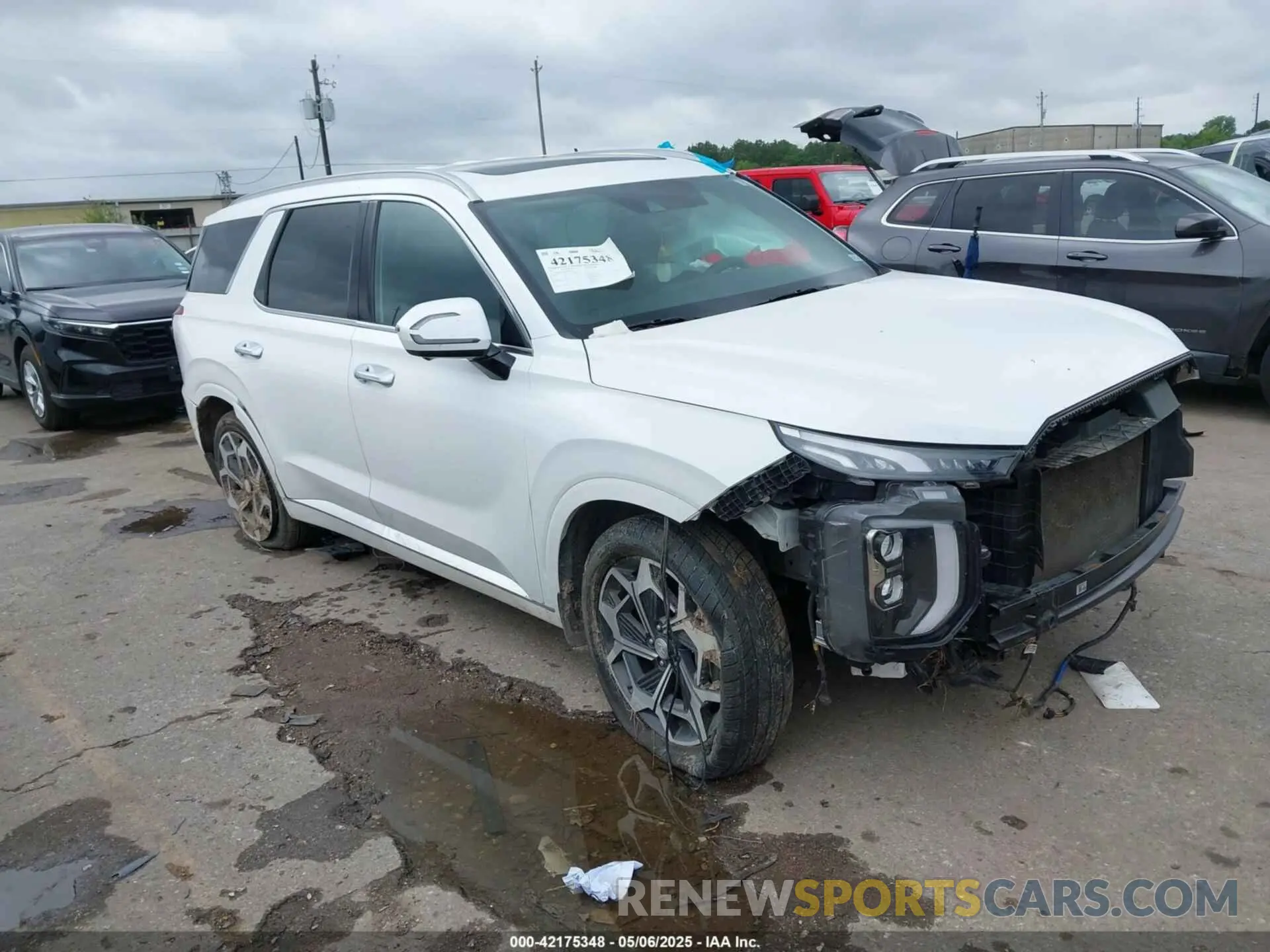 1 Photograph of a damaged car KM8R74HEXMU256974 HYUNDAI PALISADE 2021