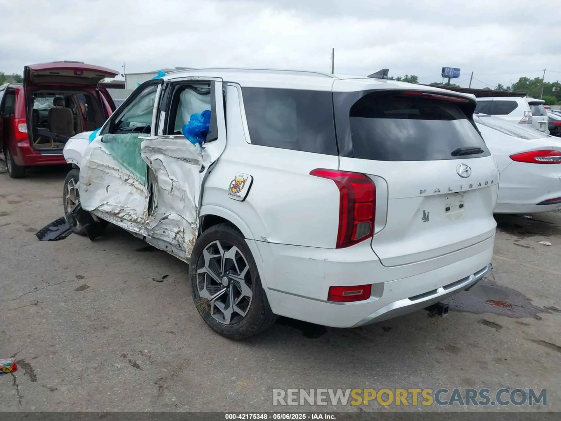3 Photograph of a damaged car KM8R74HEXMU256974 HYUNDAI PALISADE 2021