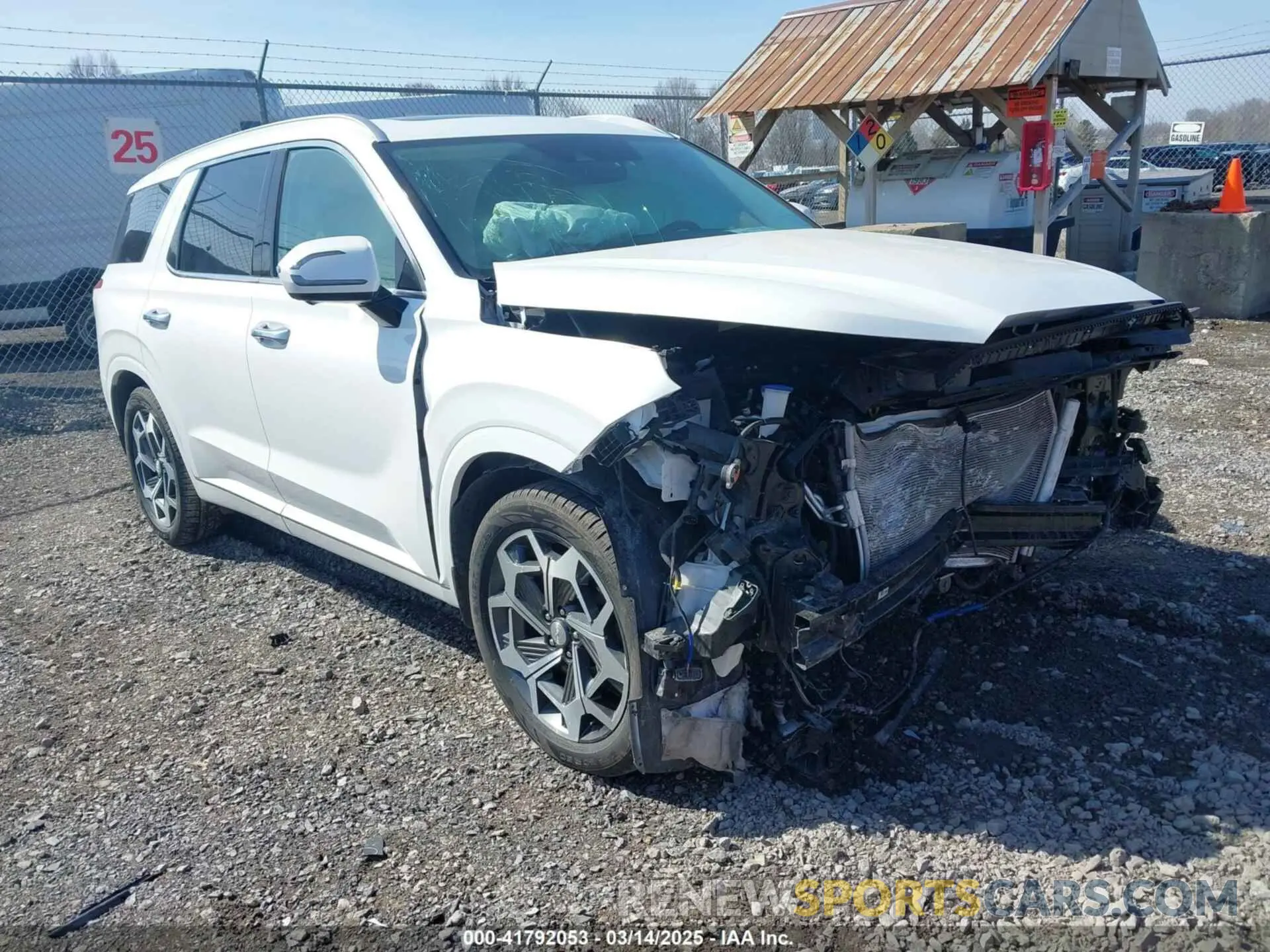1 Photograph of a damaged car KM8R7DHE1MU275087 HYUNDAI PALISADE 2021