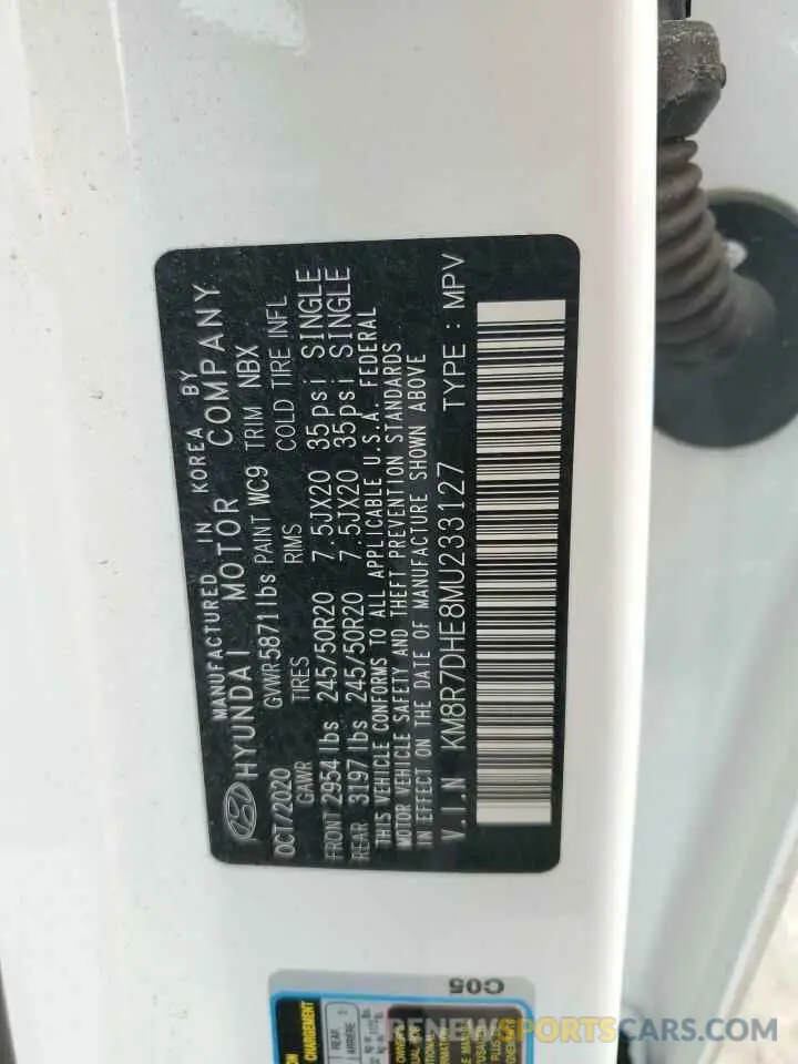 14 Photograph of a damaged car KM8R7DHE8MU233127 HYUNDAI PALISADE 2021