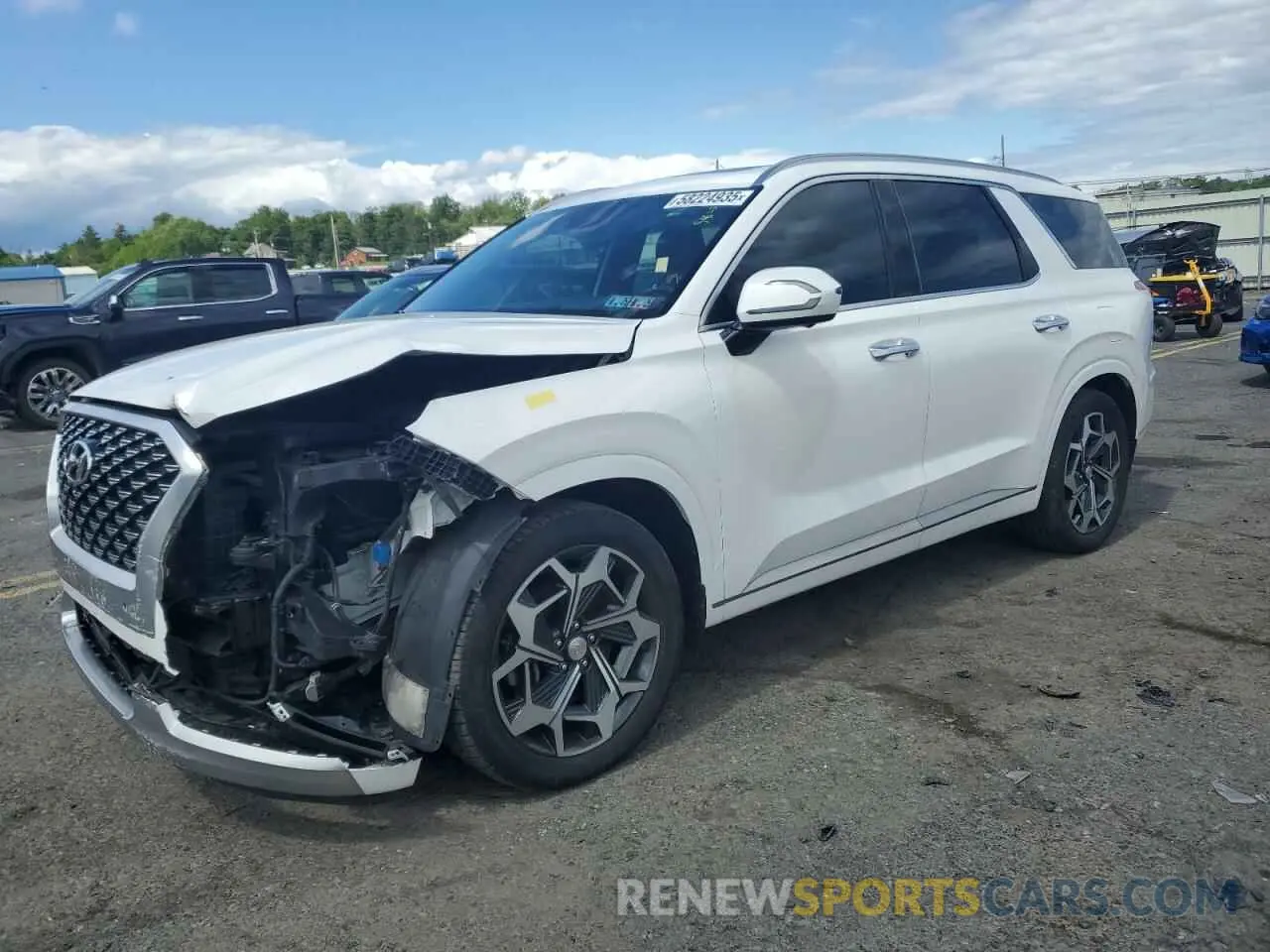 1 Photograph of a damaged car KM8R7DHE8MU318937 HYUNDAI PALISADE 2021